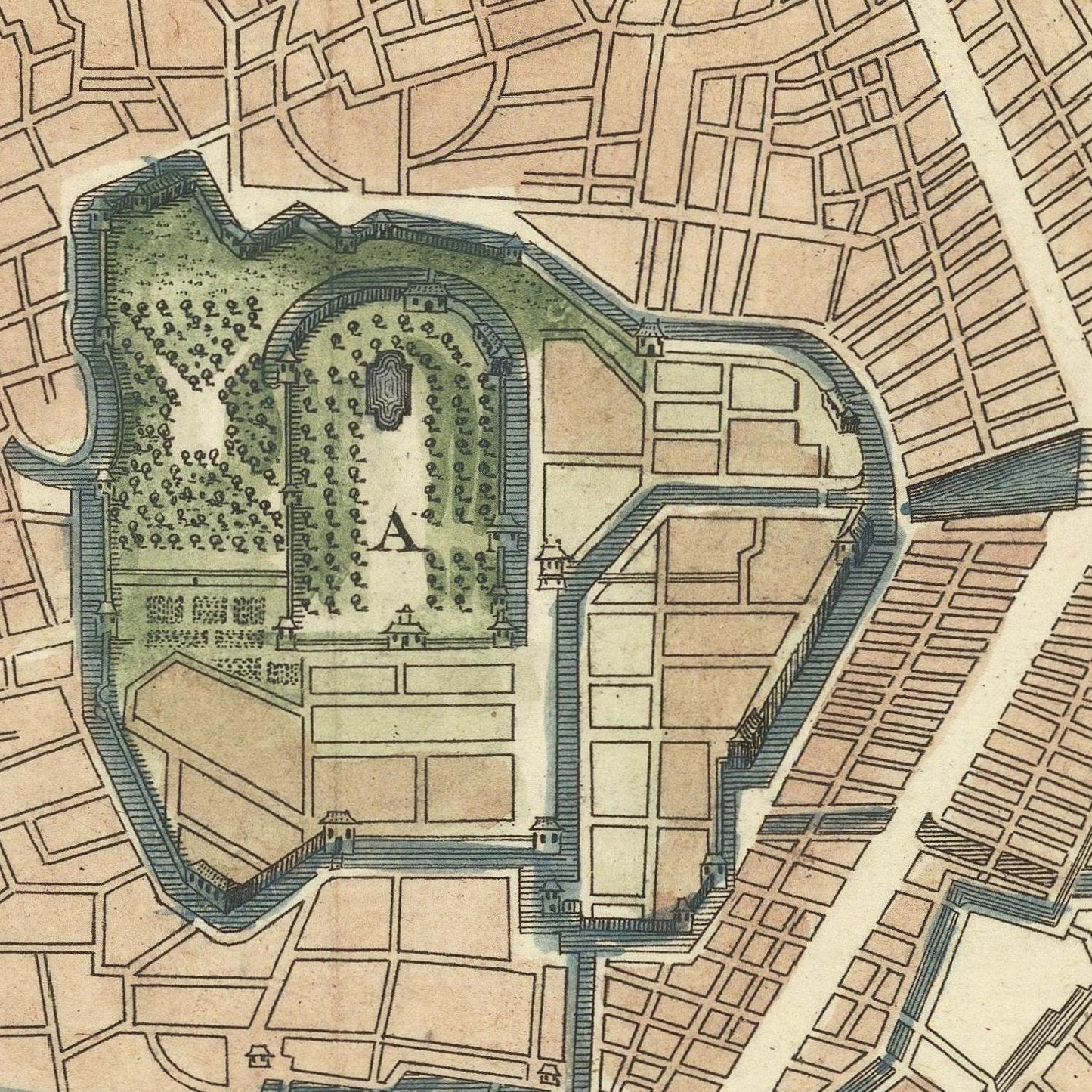 detail of the map from the centre