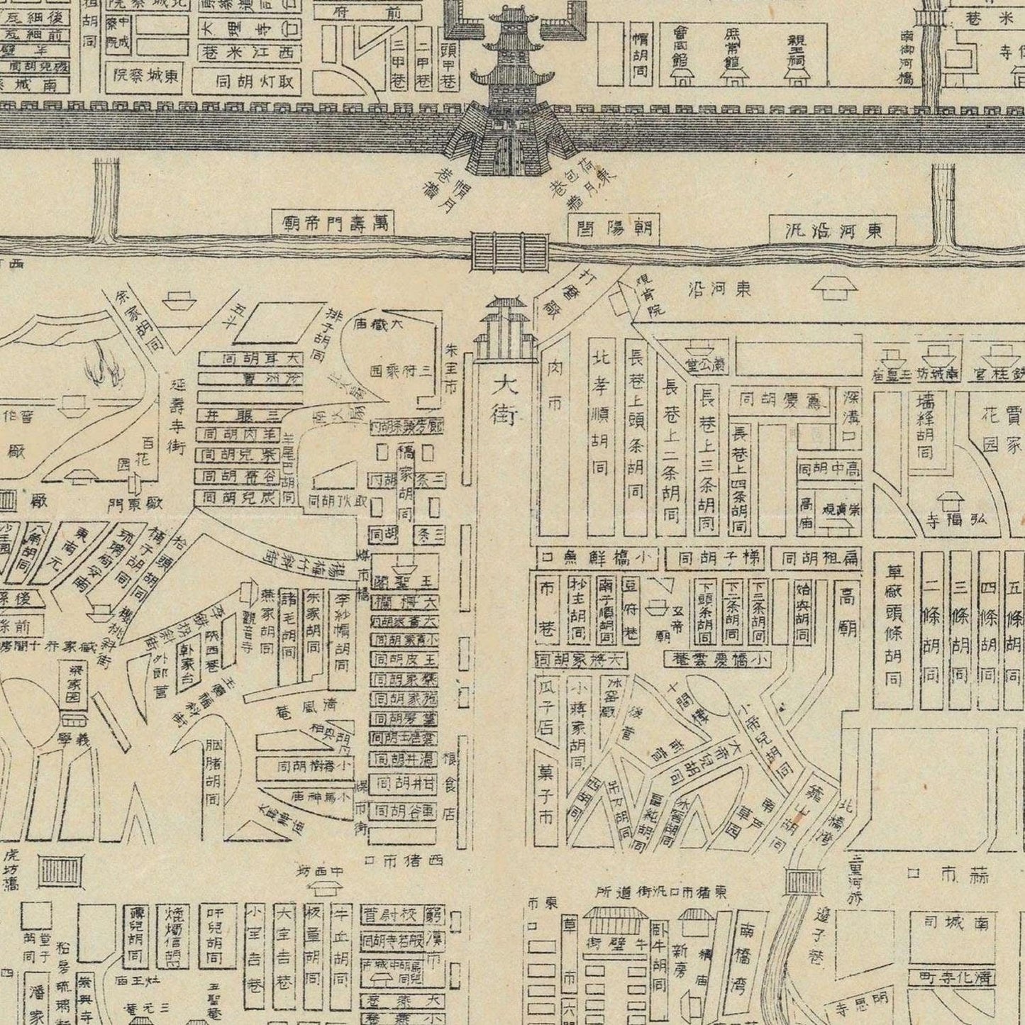 detail of the map from the centre