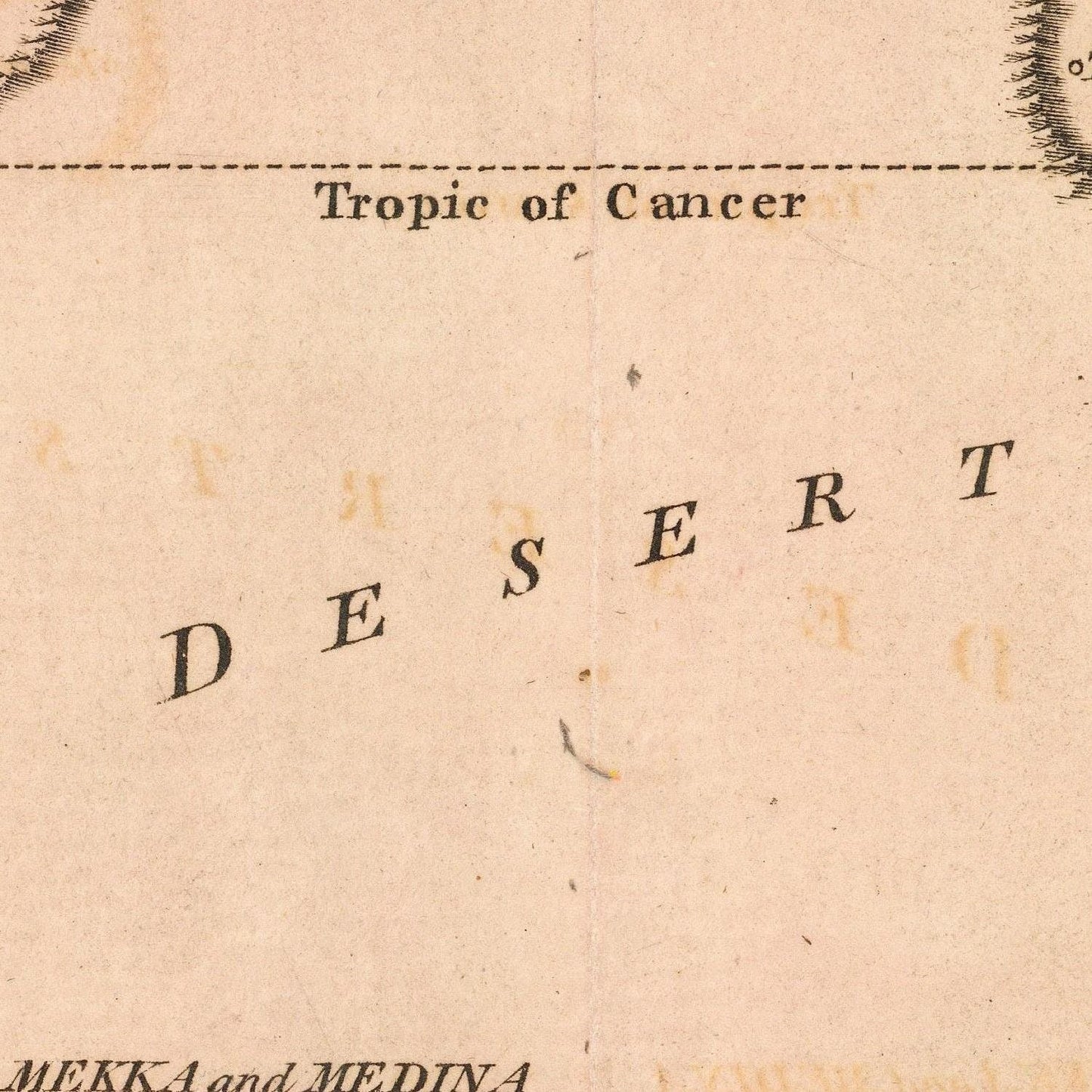 detail of the map from the centre