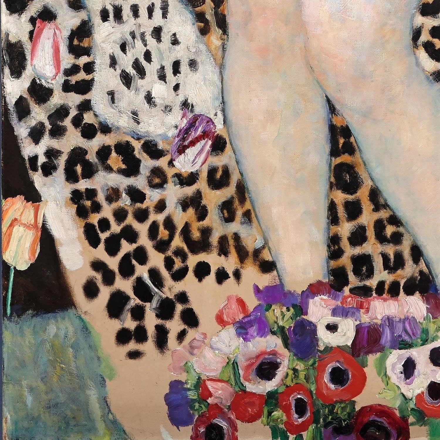 detail of the fine art reproduction from the bottom left corner