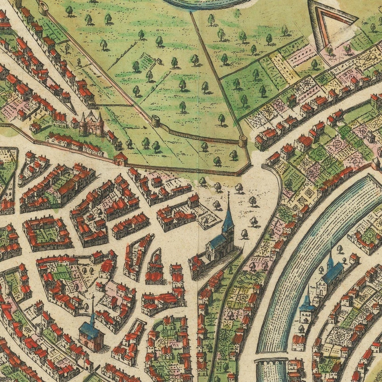 detail of the map from the centre