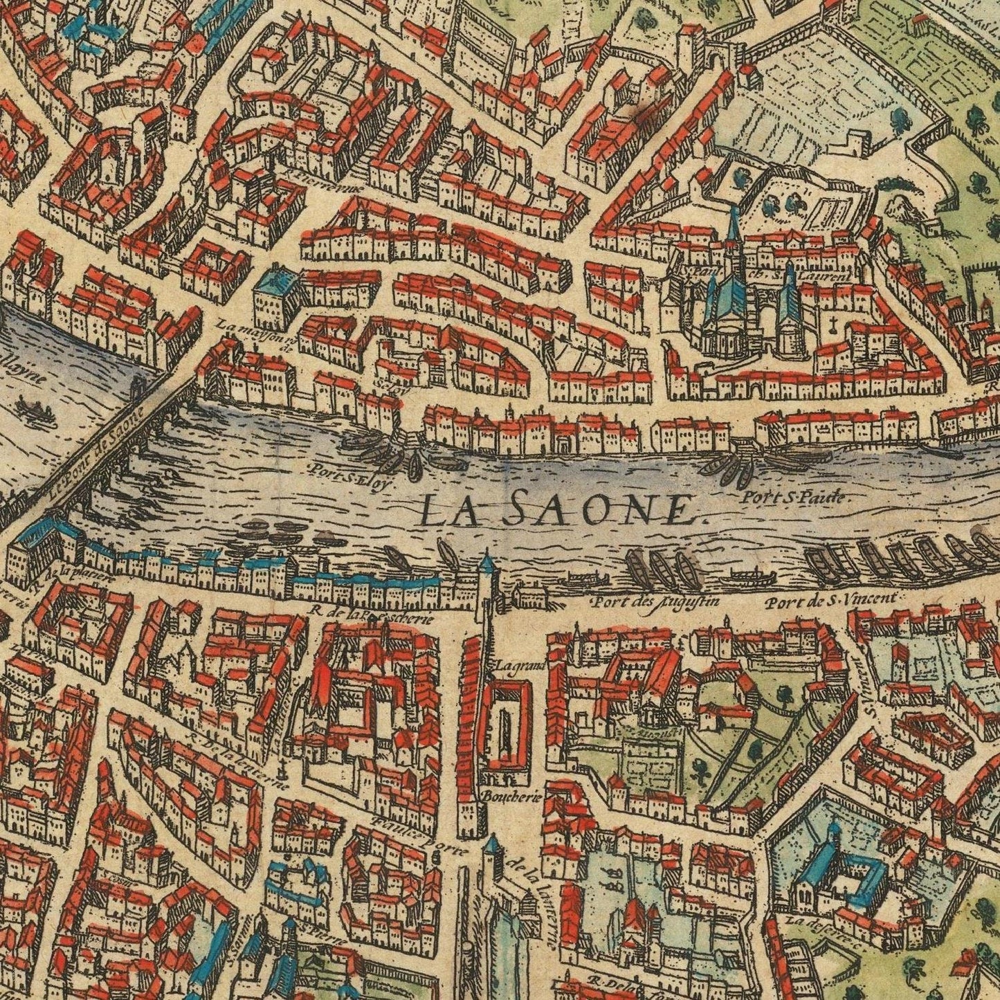detail of the map from the centre