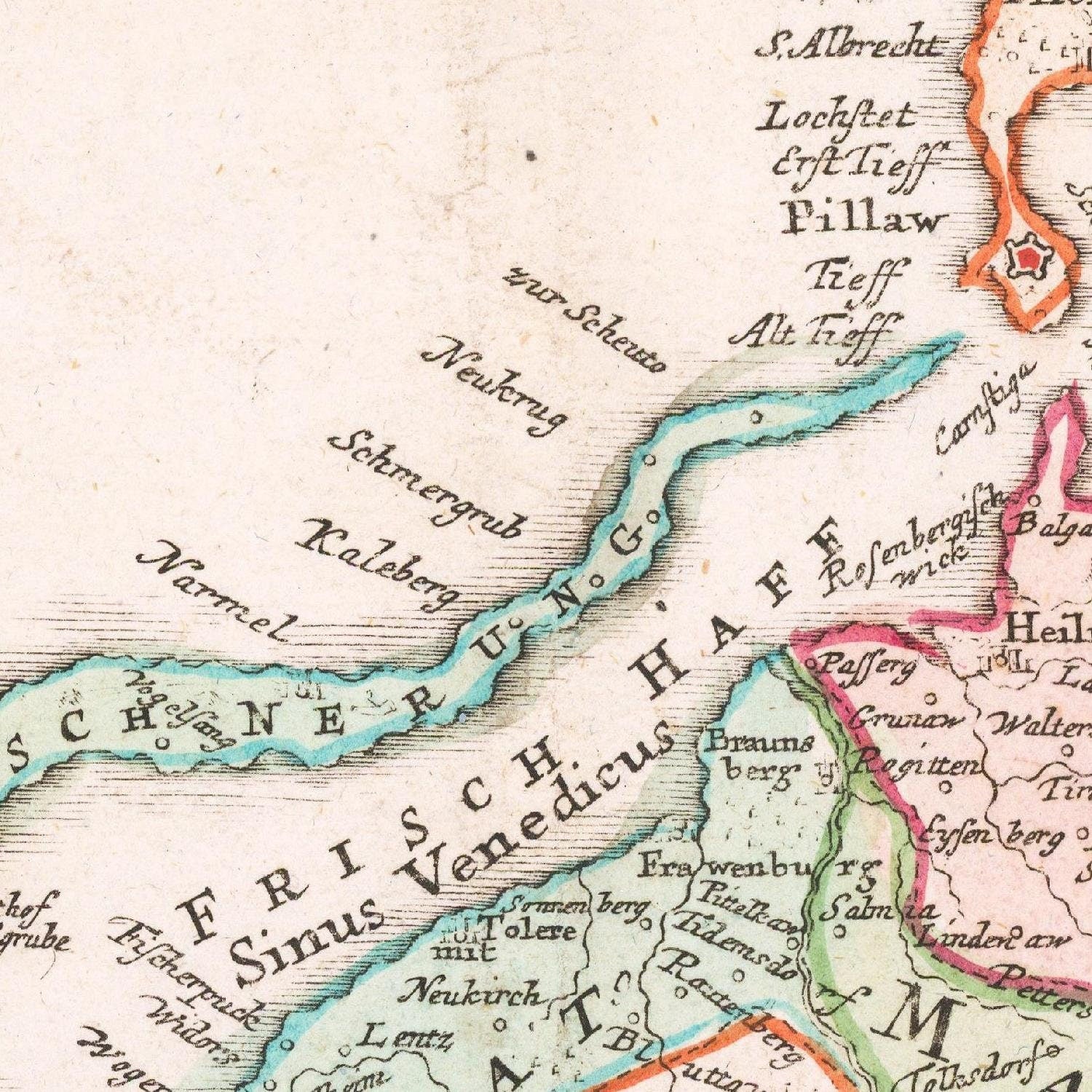 detail of the map from the centre