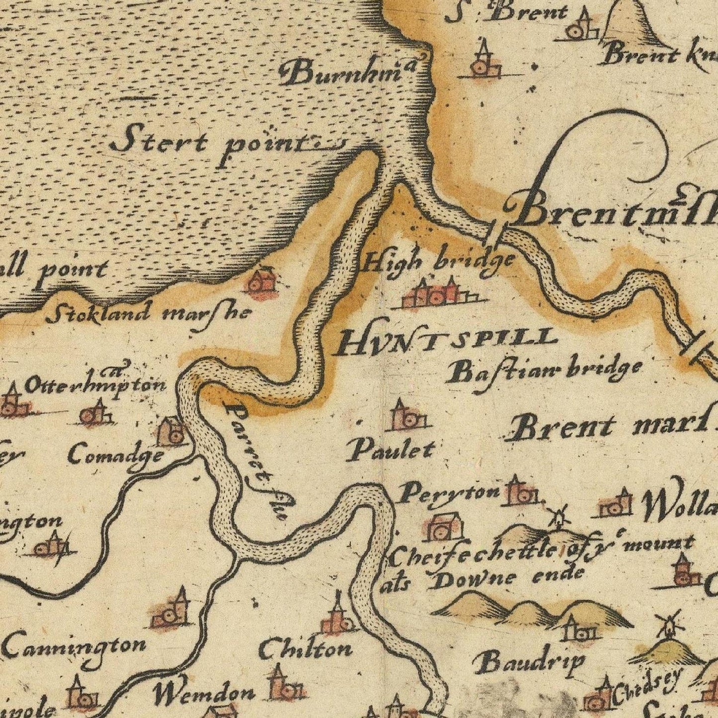 detail of the map from the centre