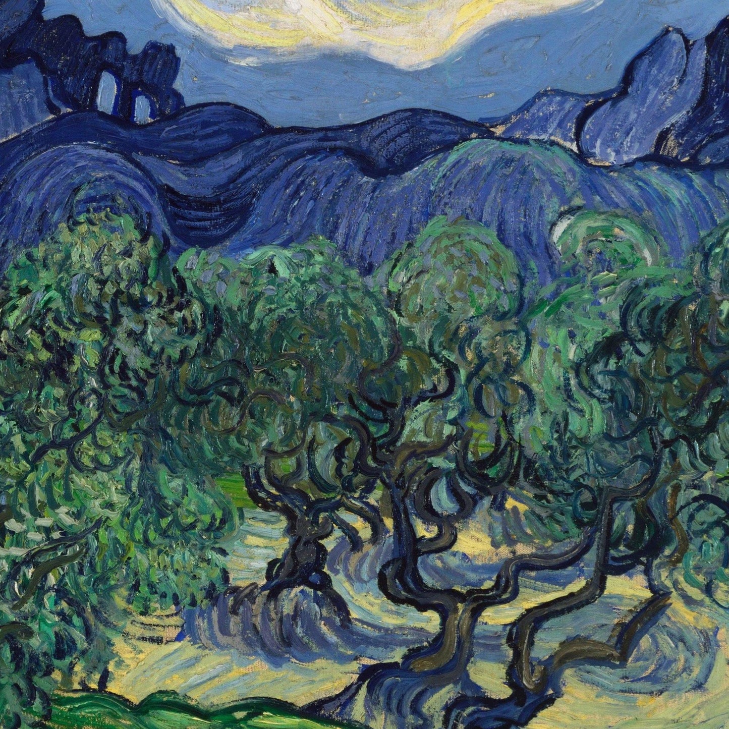 detail of the fine art reproduction from the centre