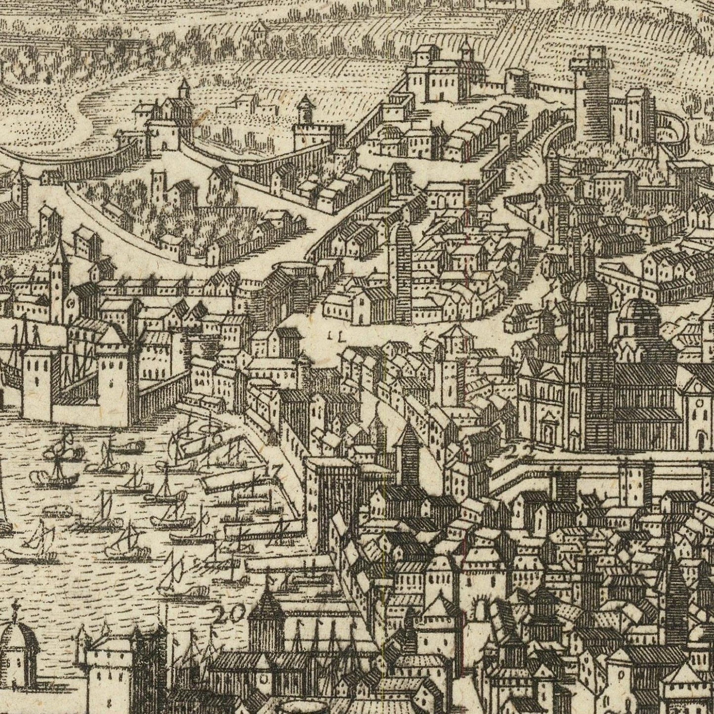 detail of the map from the centre