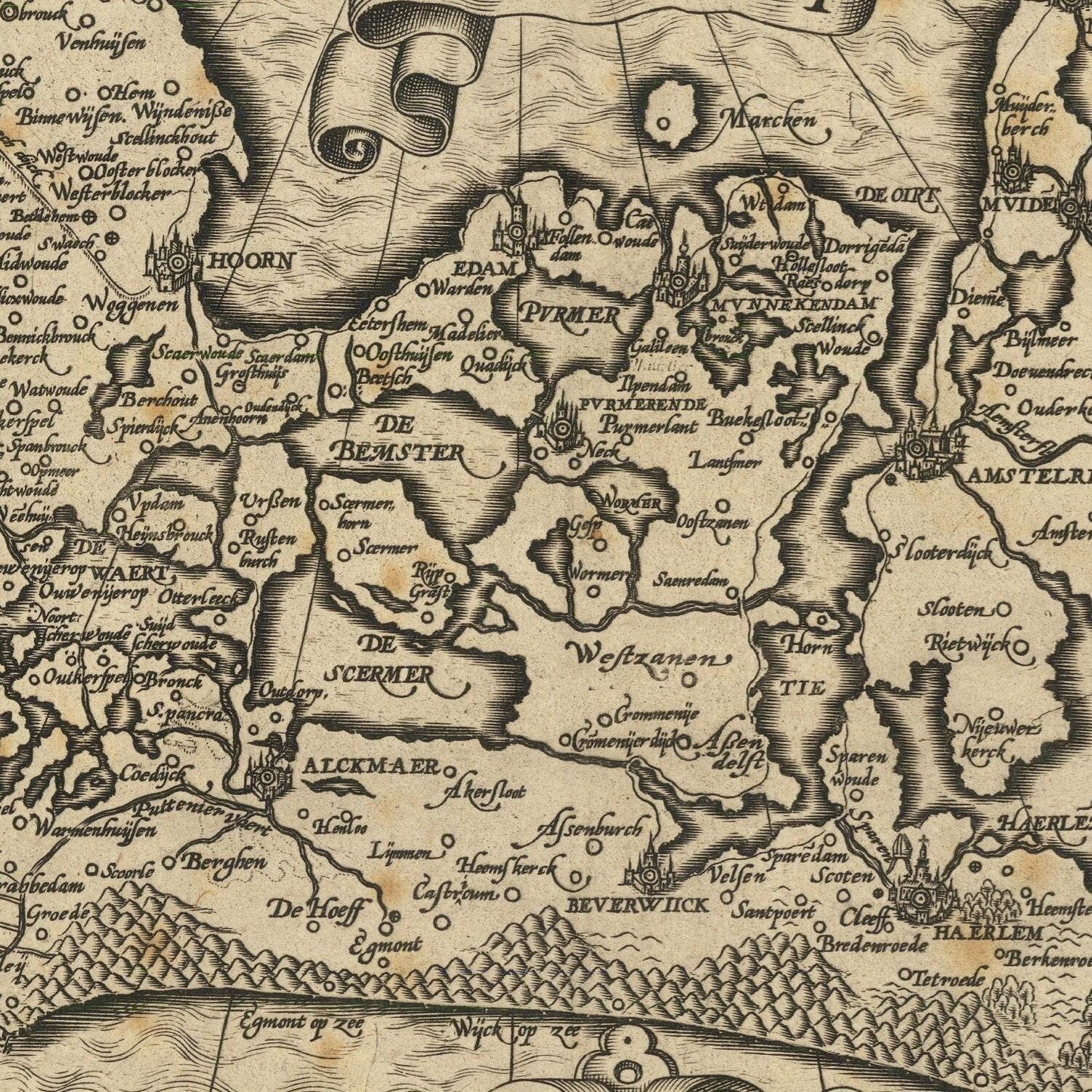 detail of the map from the centre
