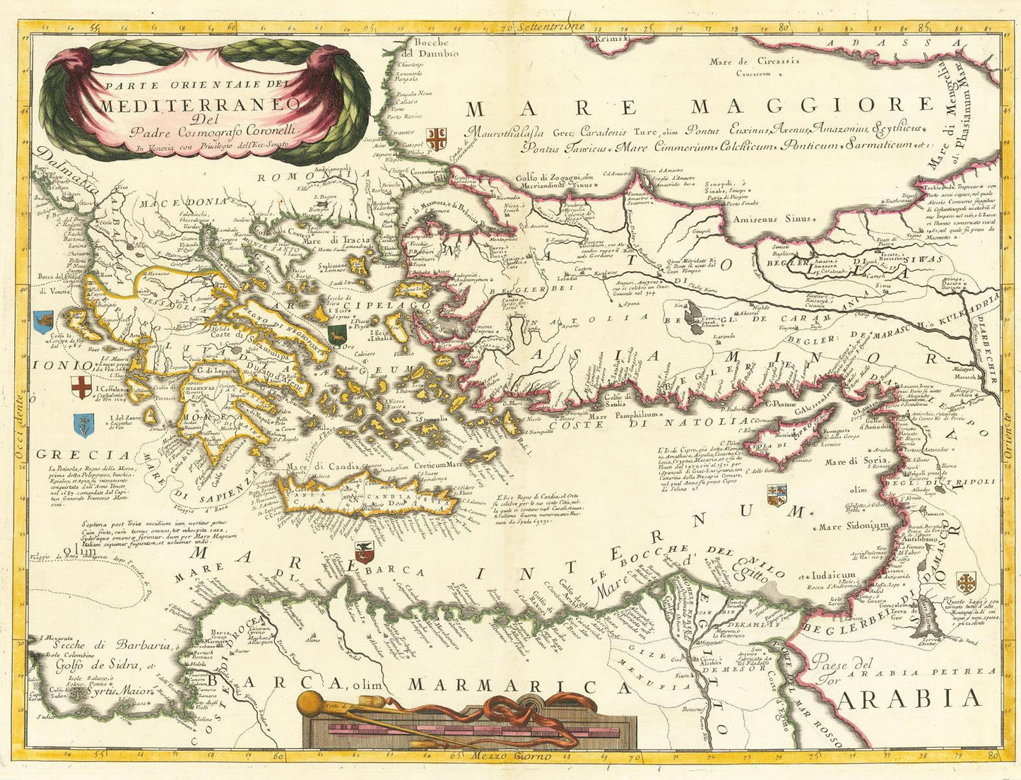 detail of the map from the centre
