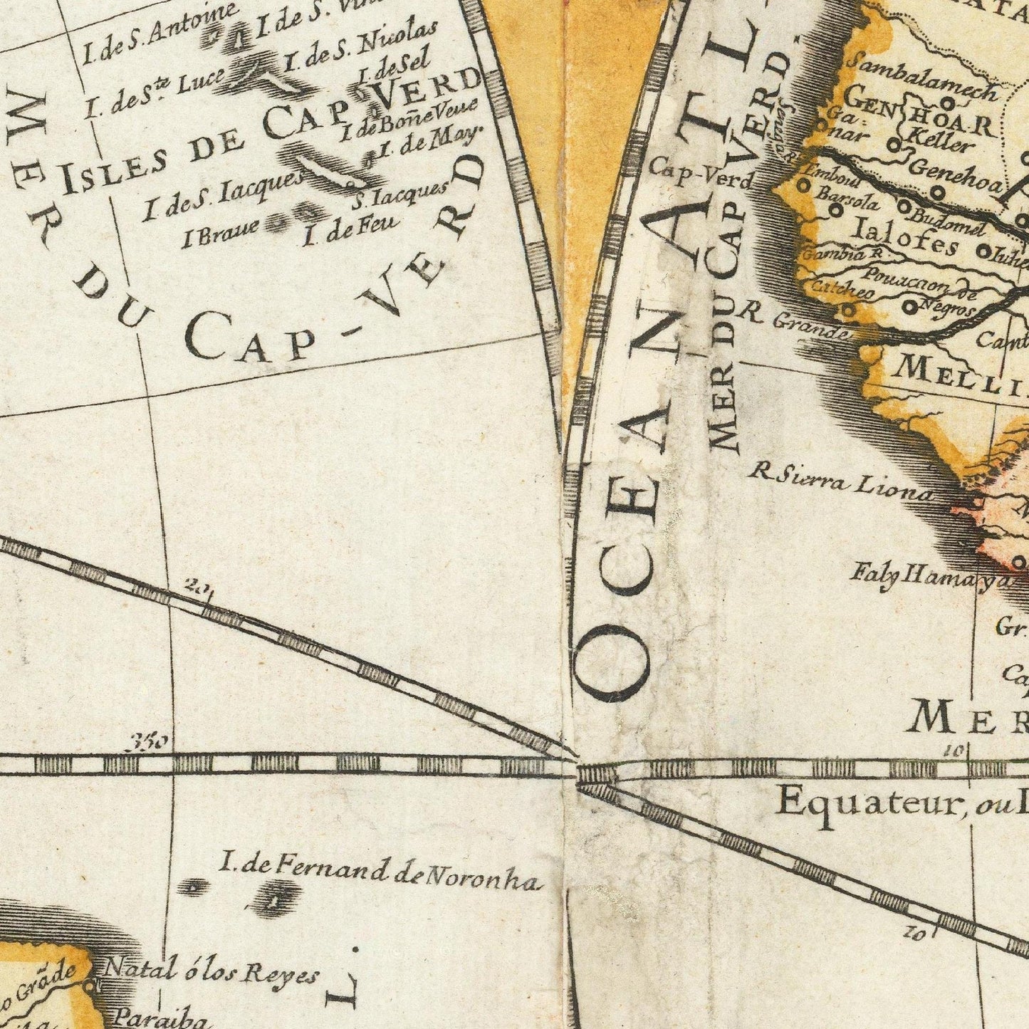 detail of the map from the centre