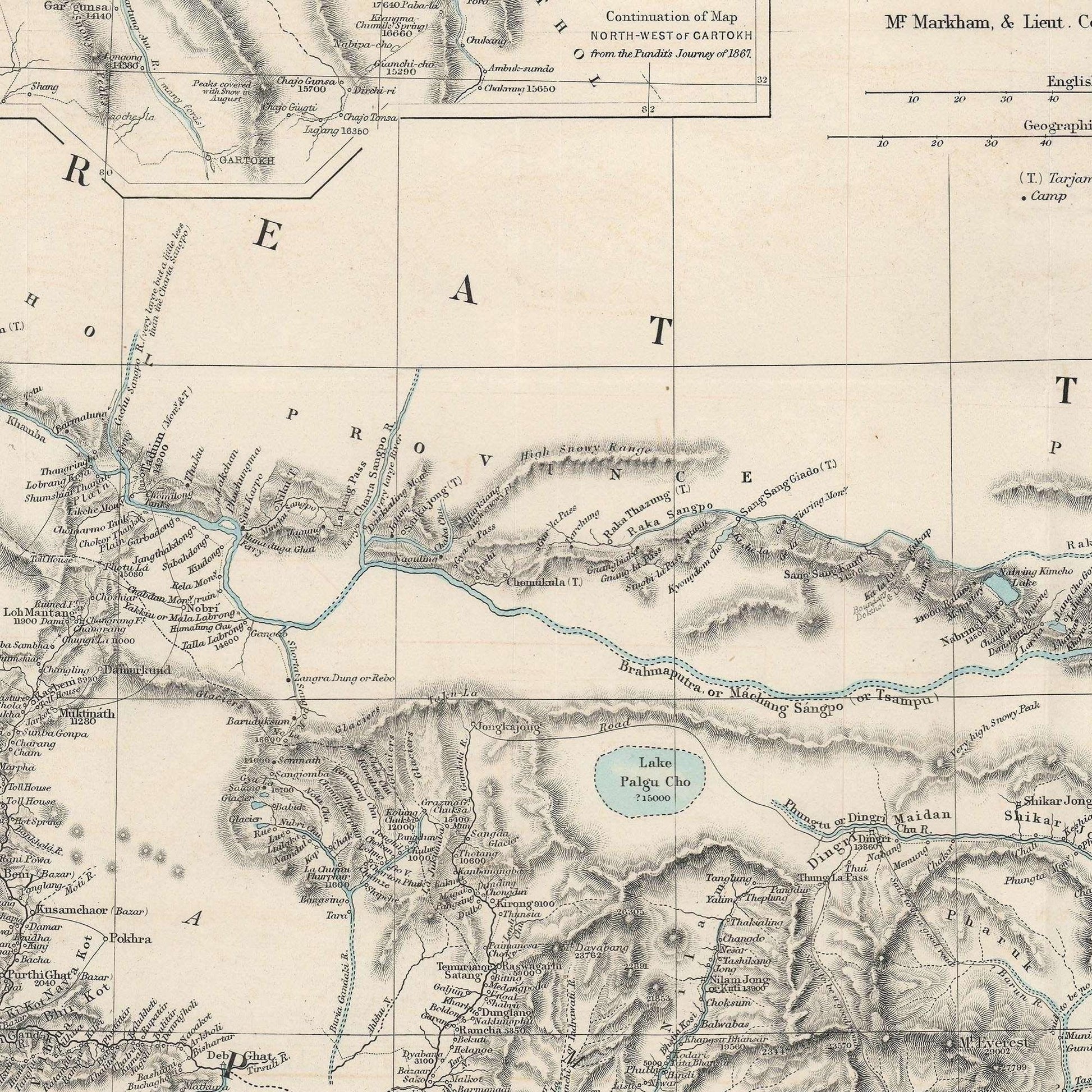 detail of the map from the centre