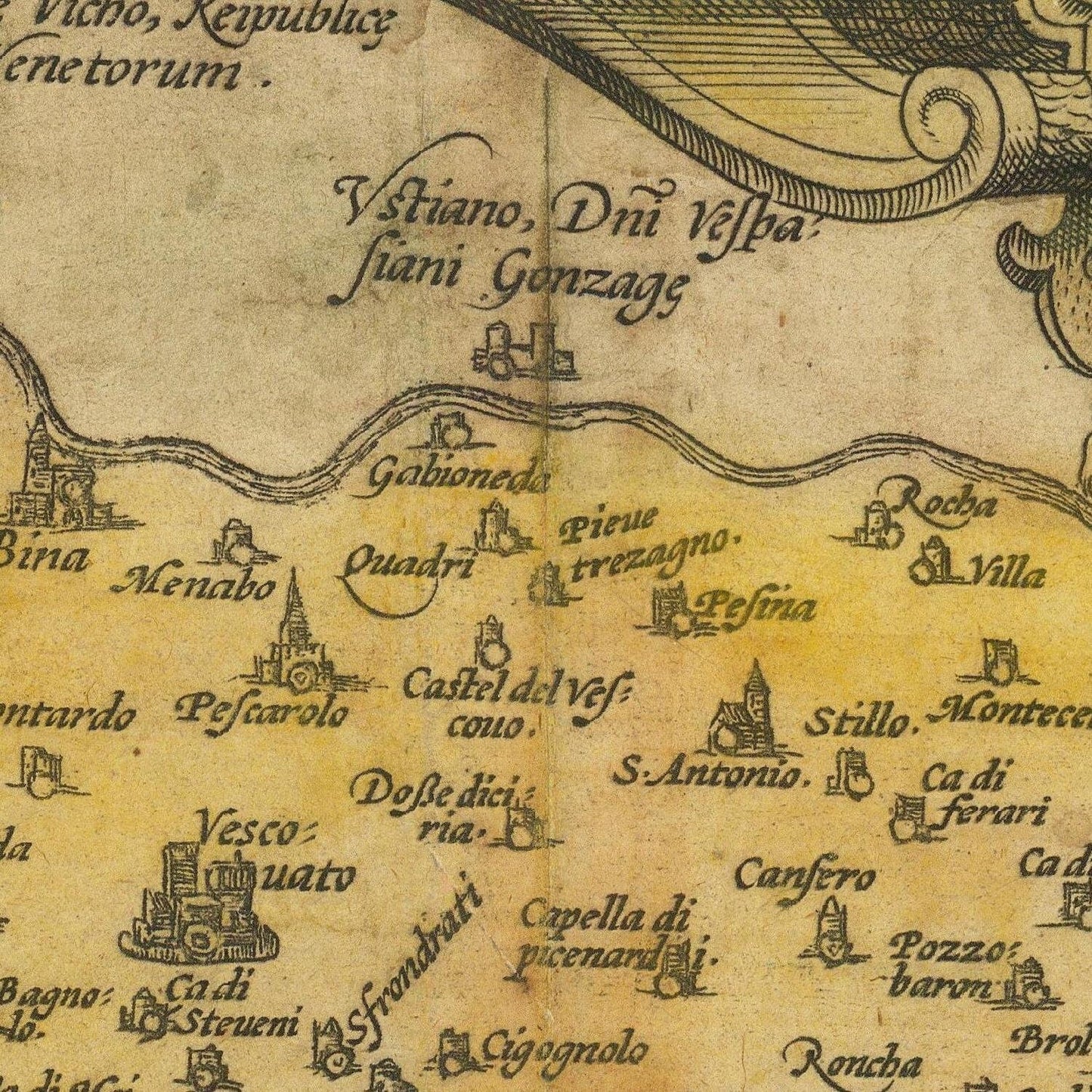 detail of the map from the centre
