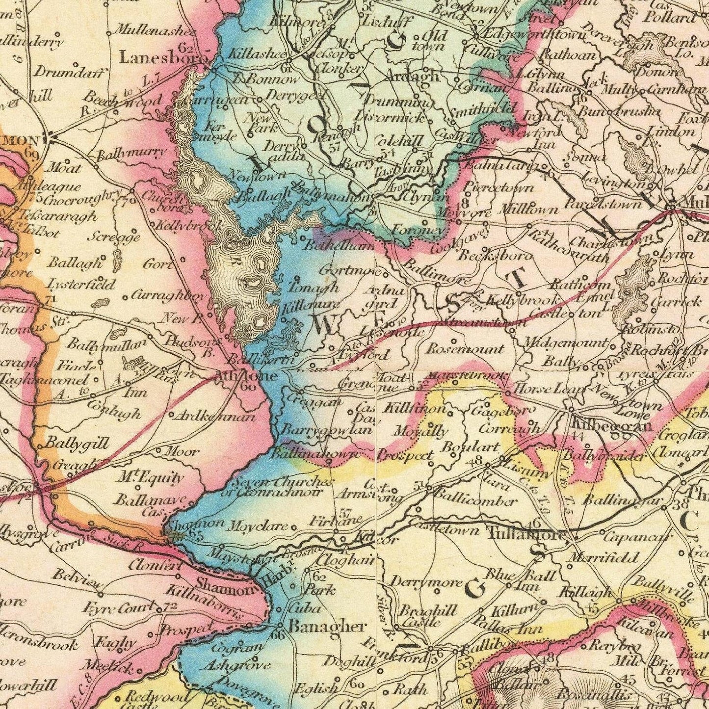 detail of the map from the centre