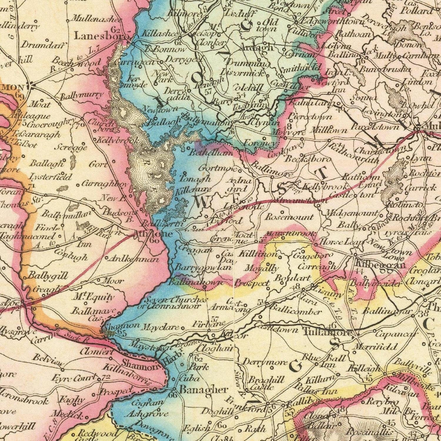 detail of the map from the centre