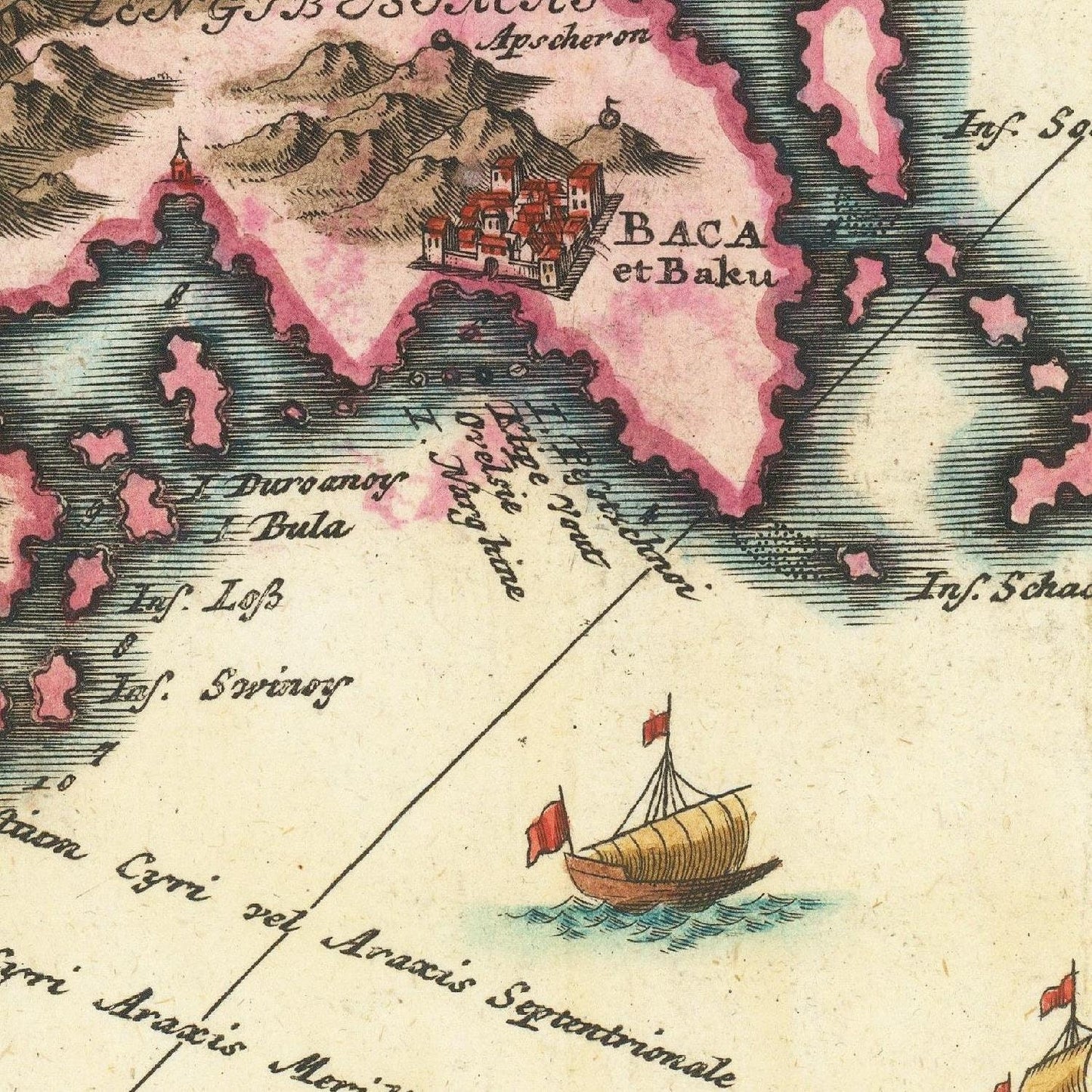 detail of the map from the centre