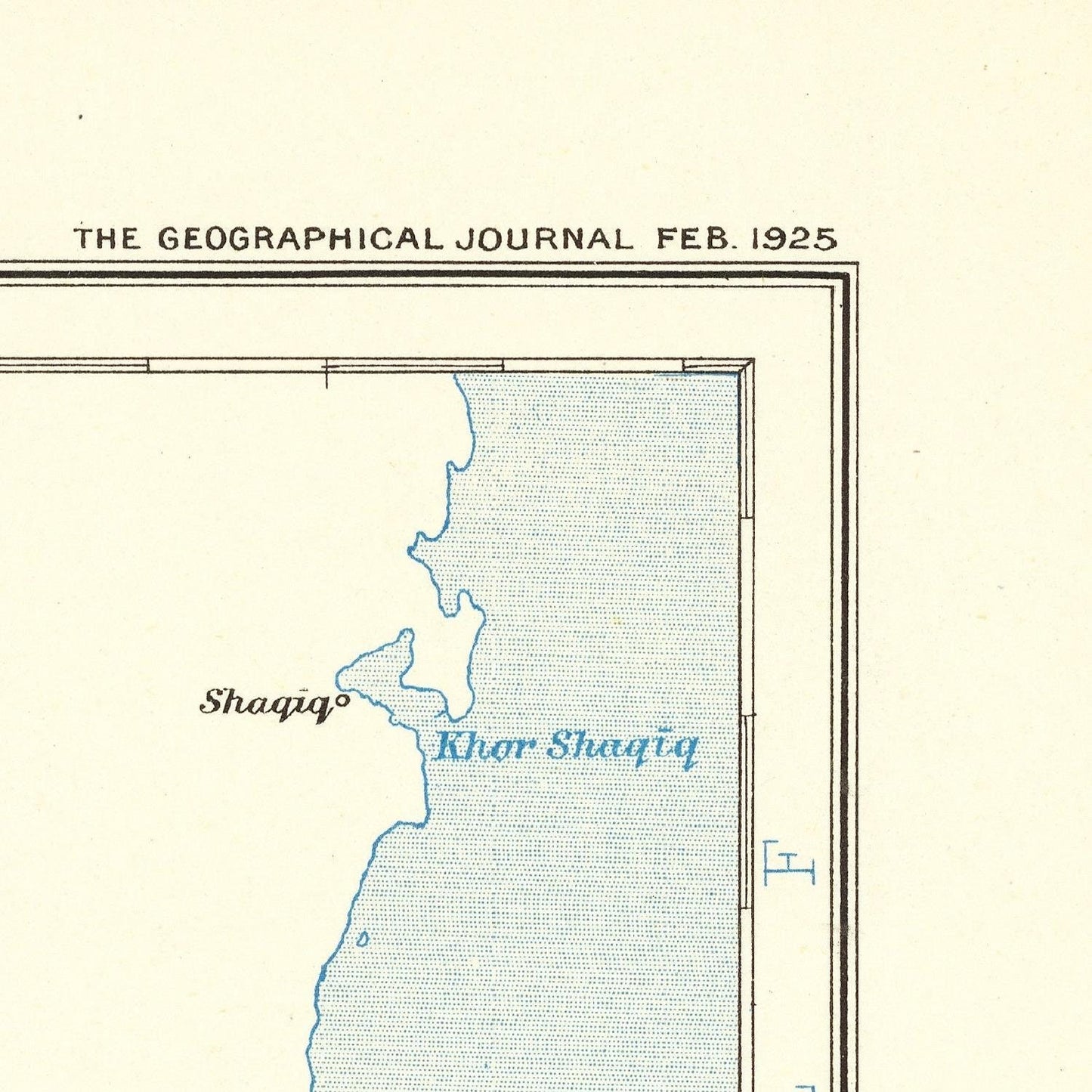 detail of the map from the bottom left corner