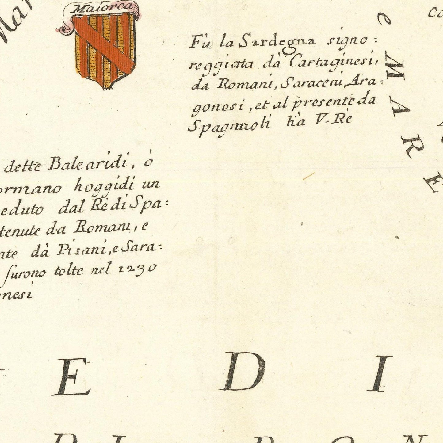 detail of the map from the centre