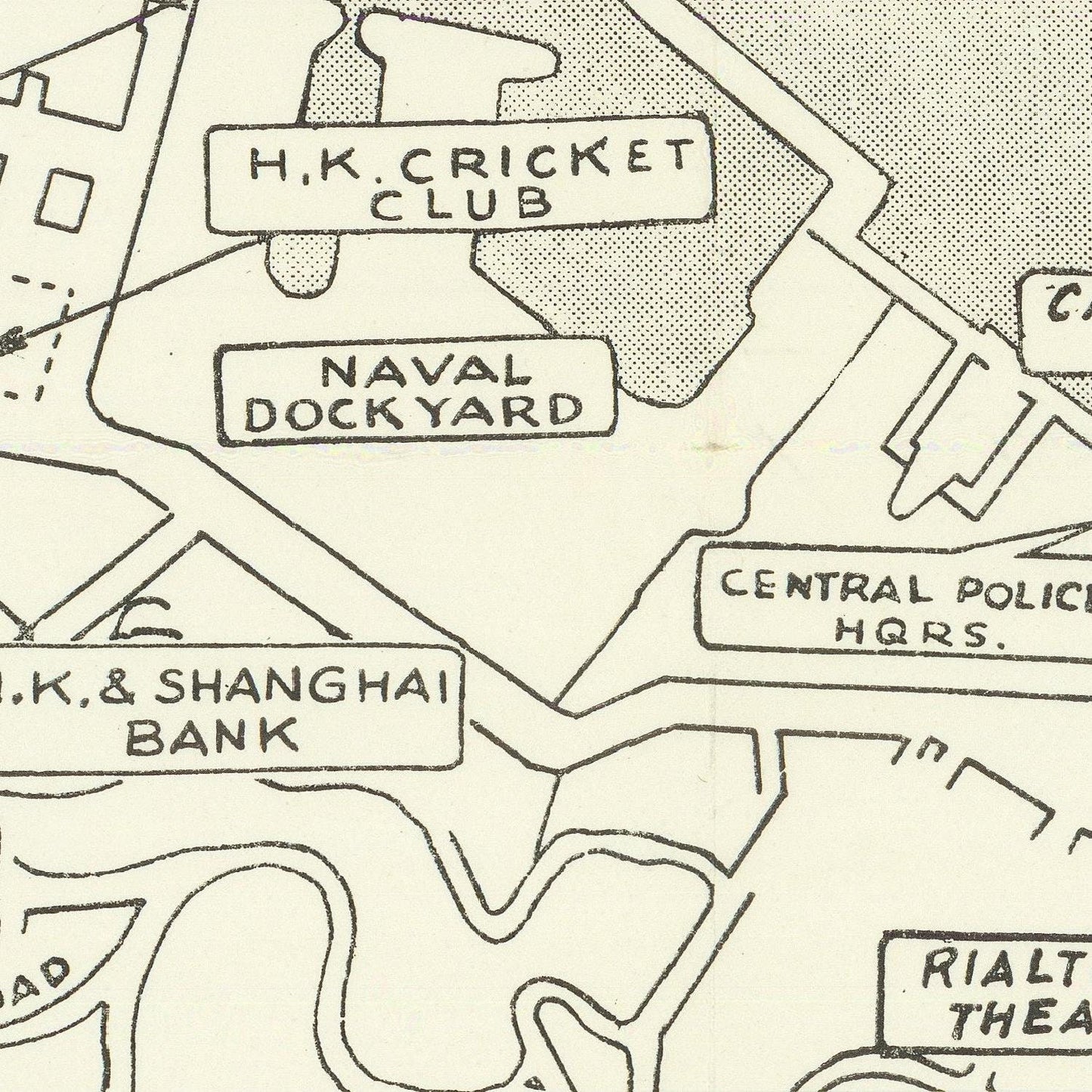detail of the map from the centre