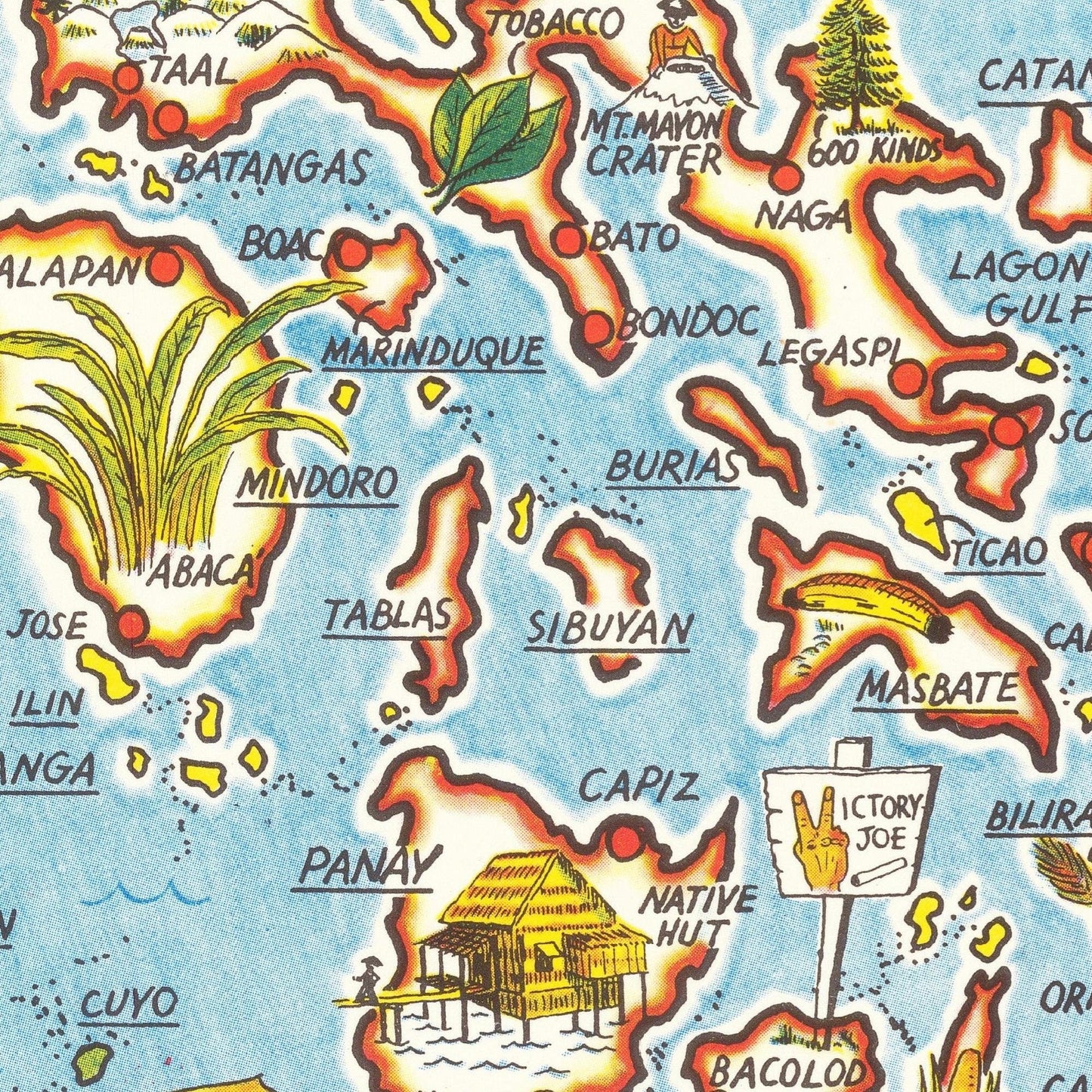 detail of the map from the centre