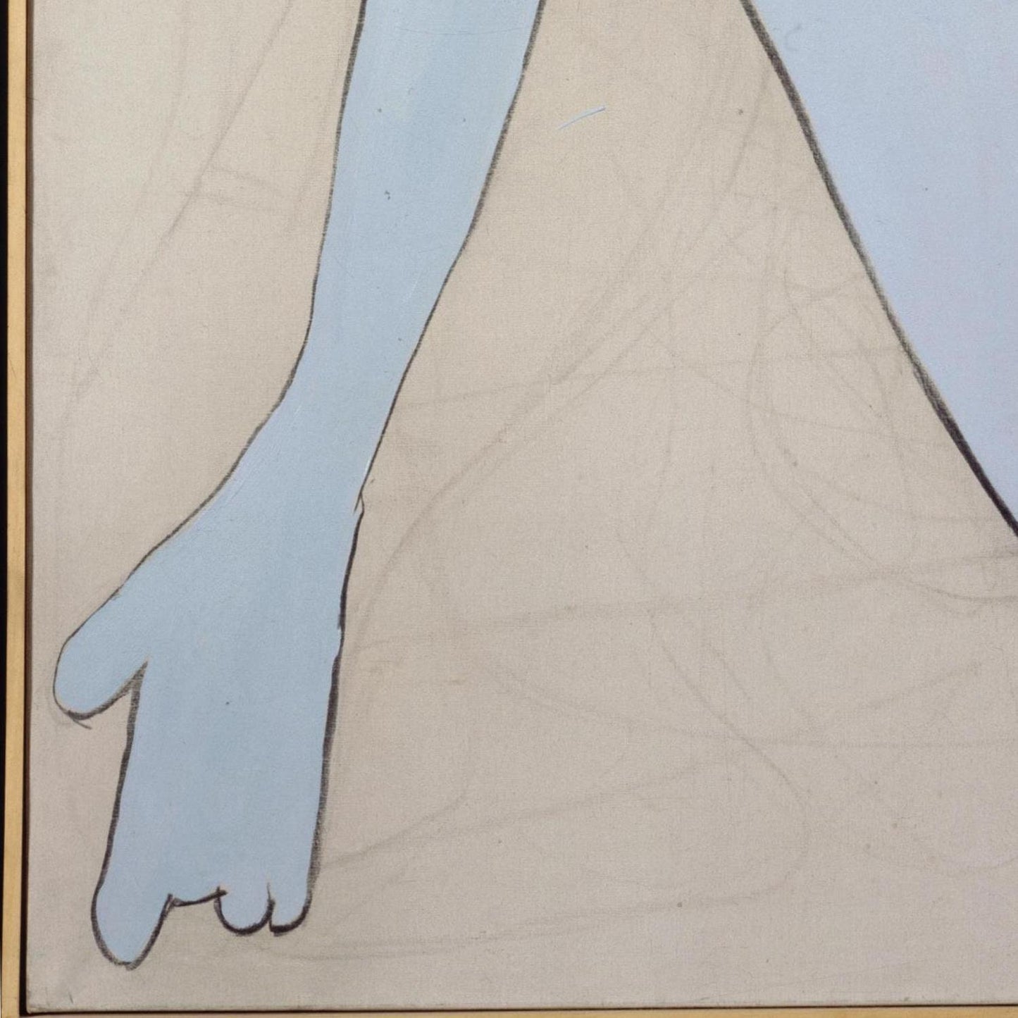 detail of the fine art reproduction from the bottom left corner
