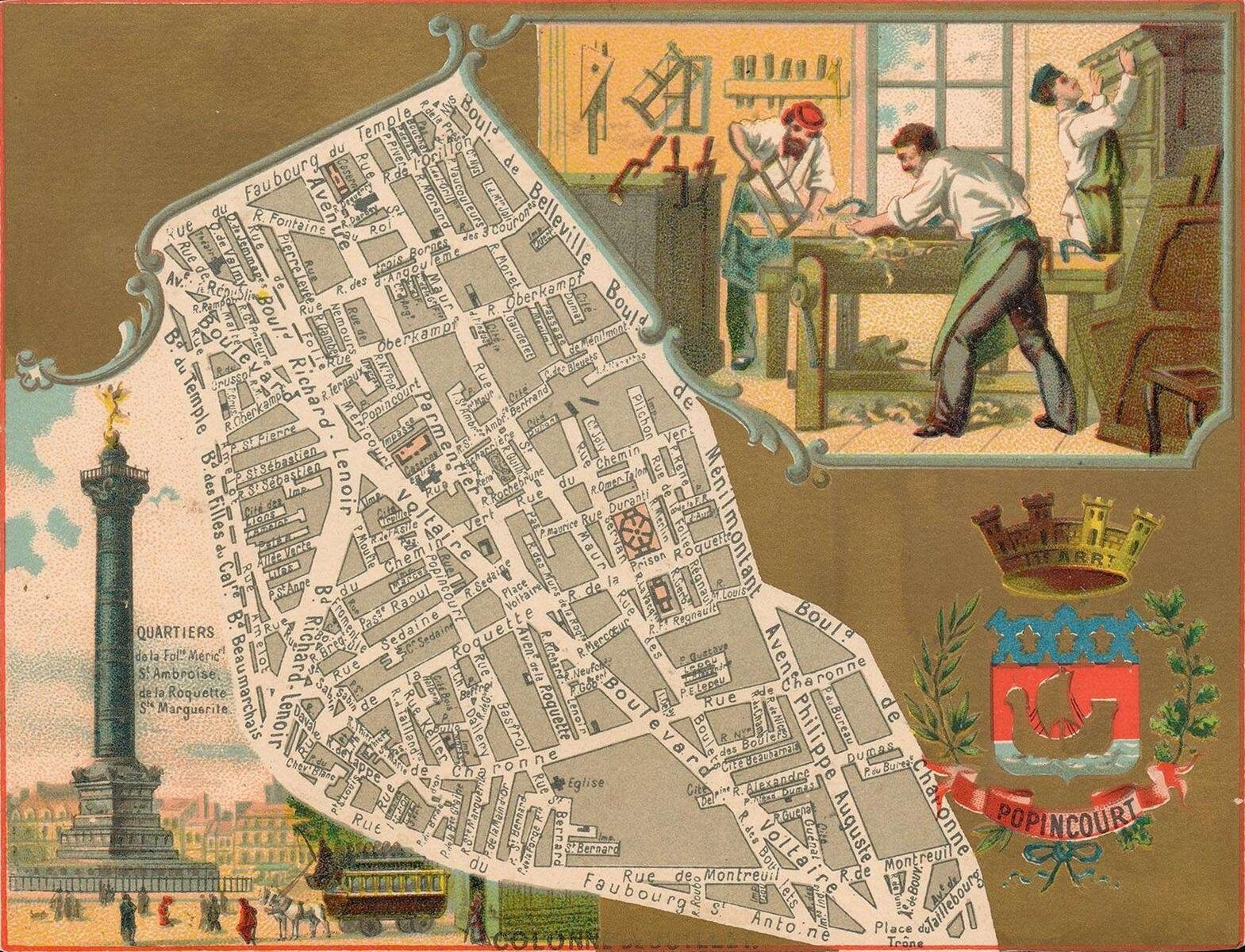 detail of the map from the centre