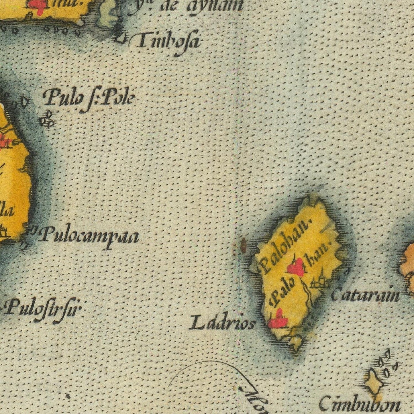 detail of the map from the centre