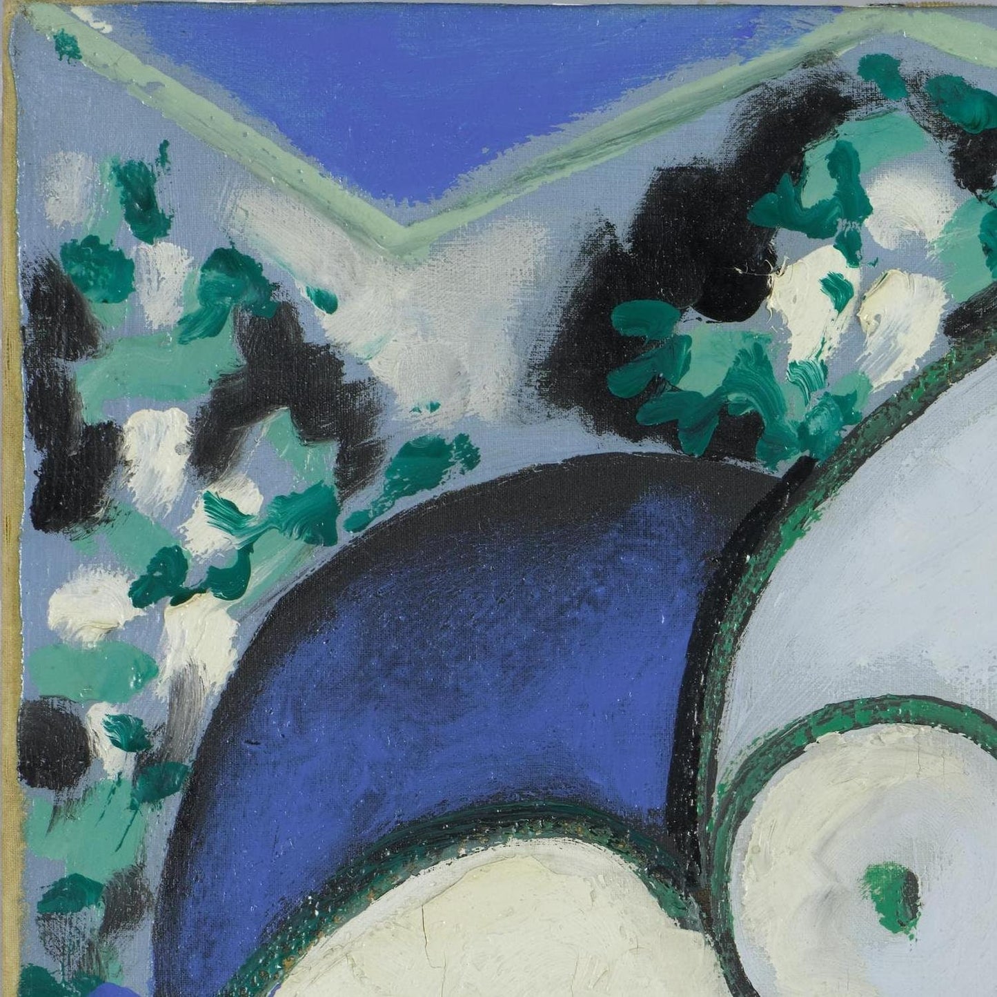detail of the fine art reproduction from the top left corner