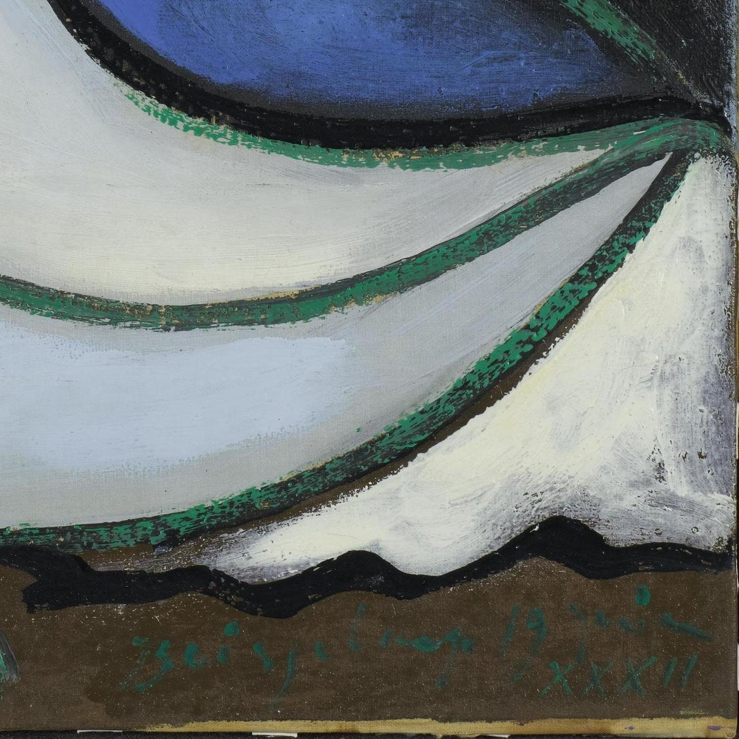 detail of the fine art reproduction from the bottom right corner