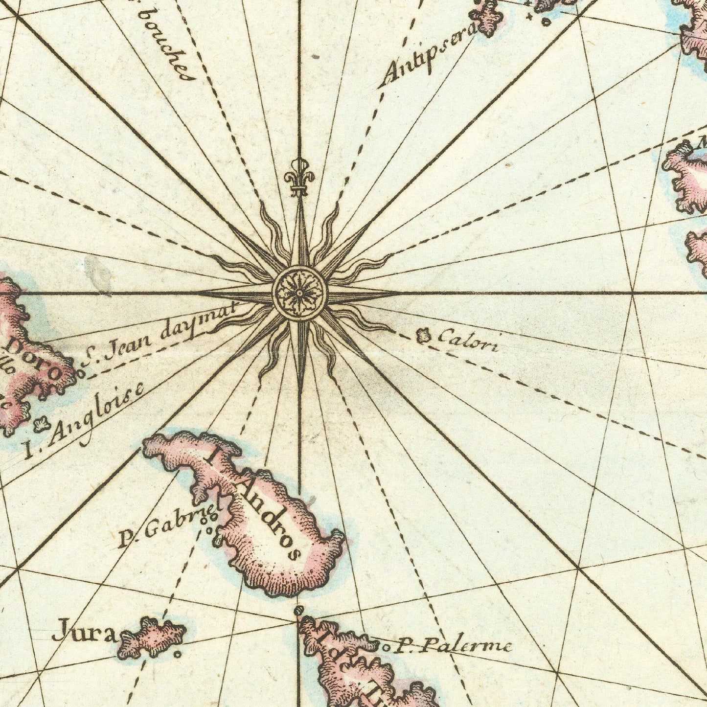 detail of the map from the centre