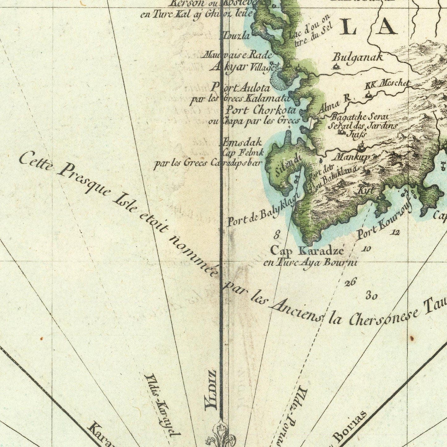 detail of the map from the centre