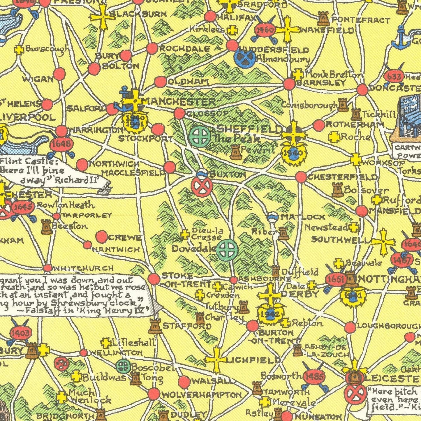 detail of the map from the centre