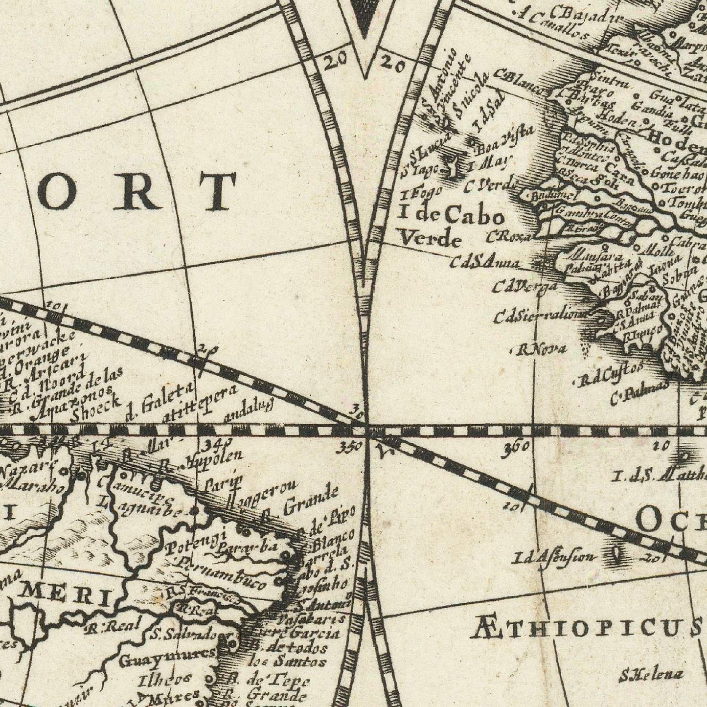 detail of the map from the centre