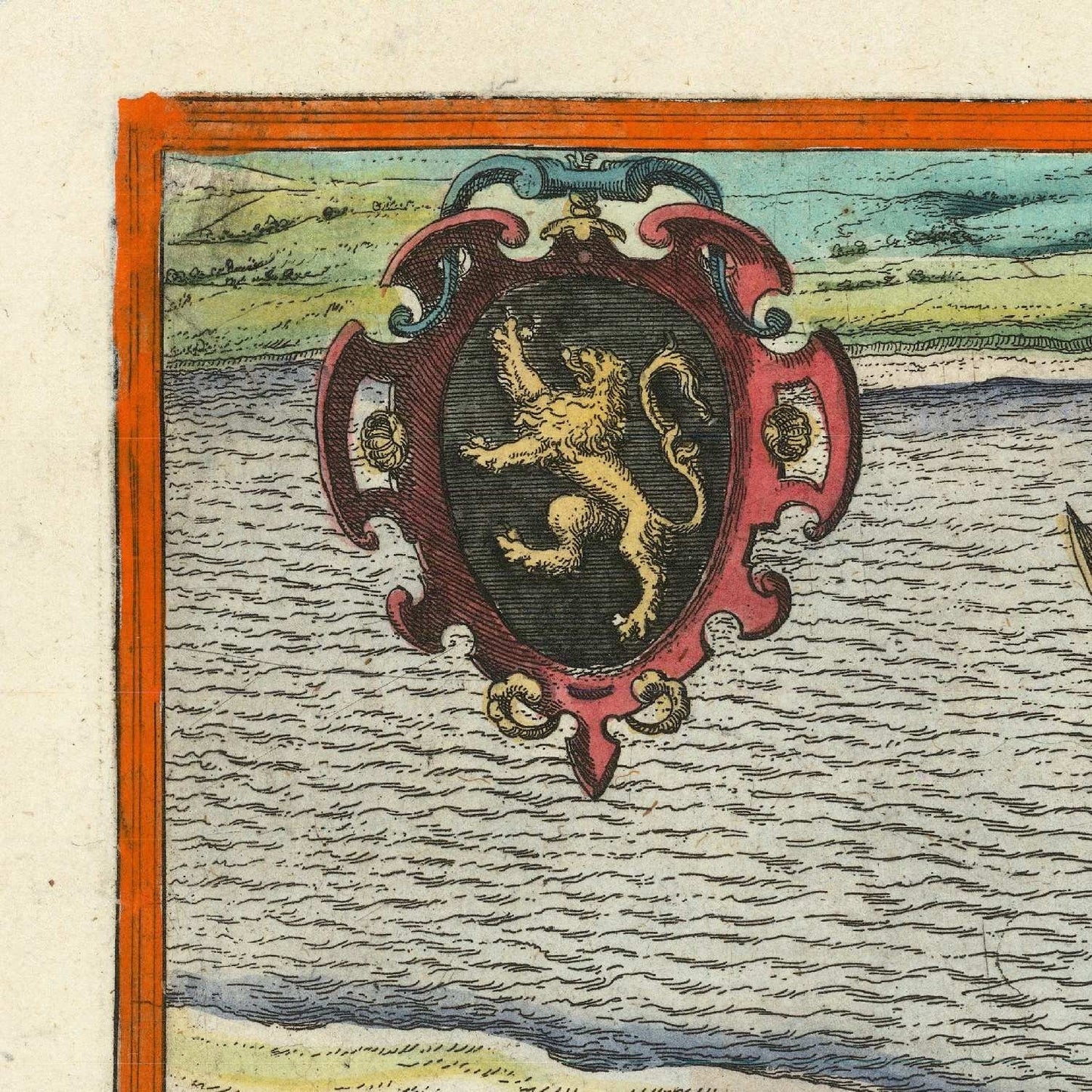 detail of the map from the top left corner