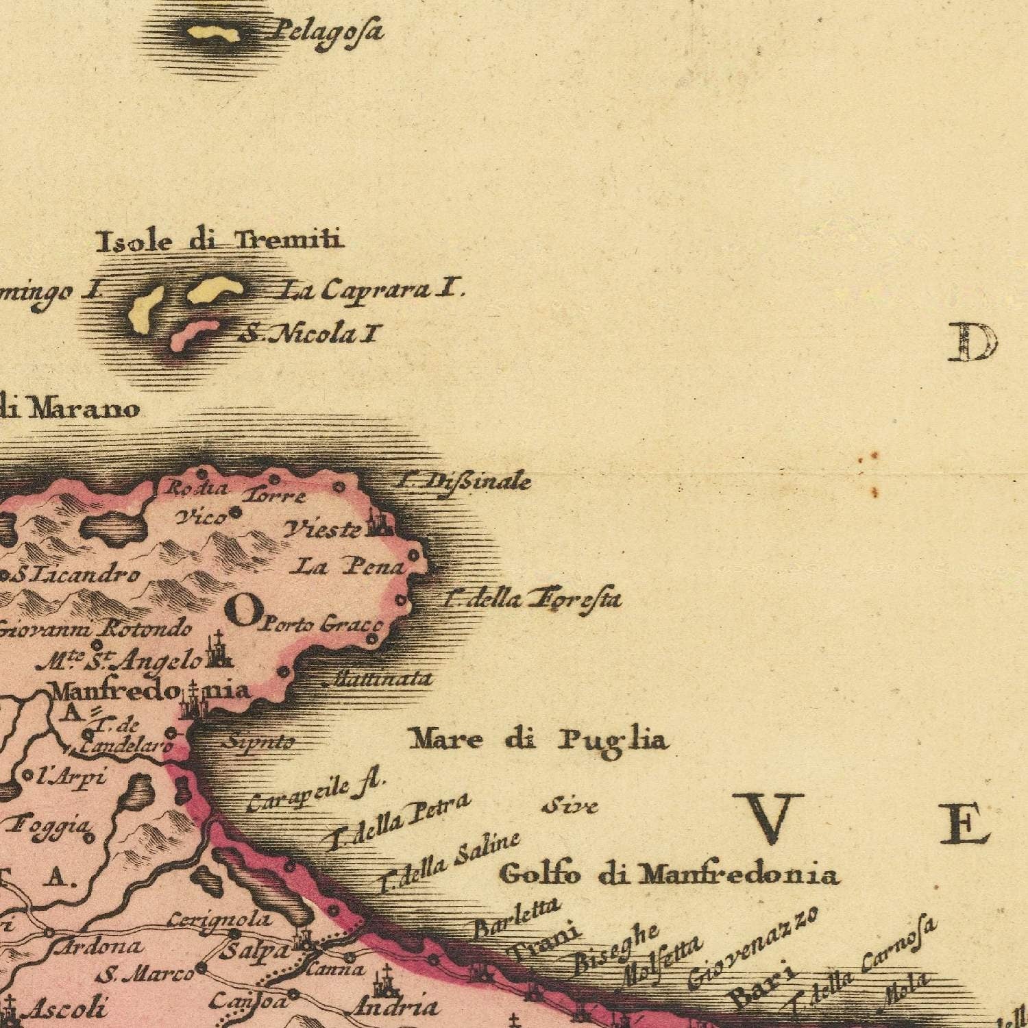 detail of the map from the centre
