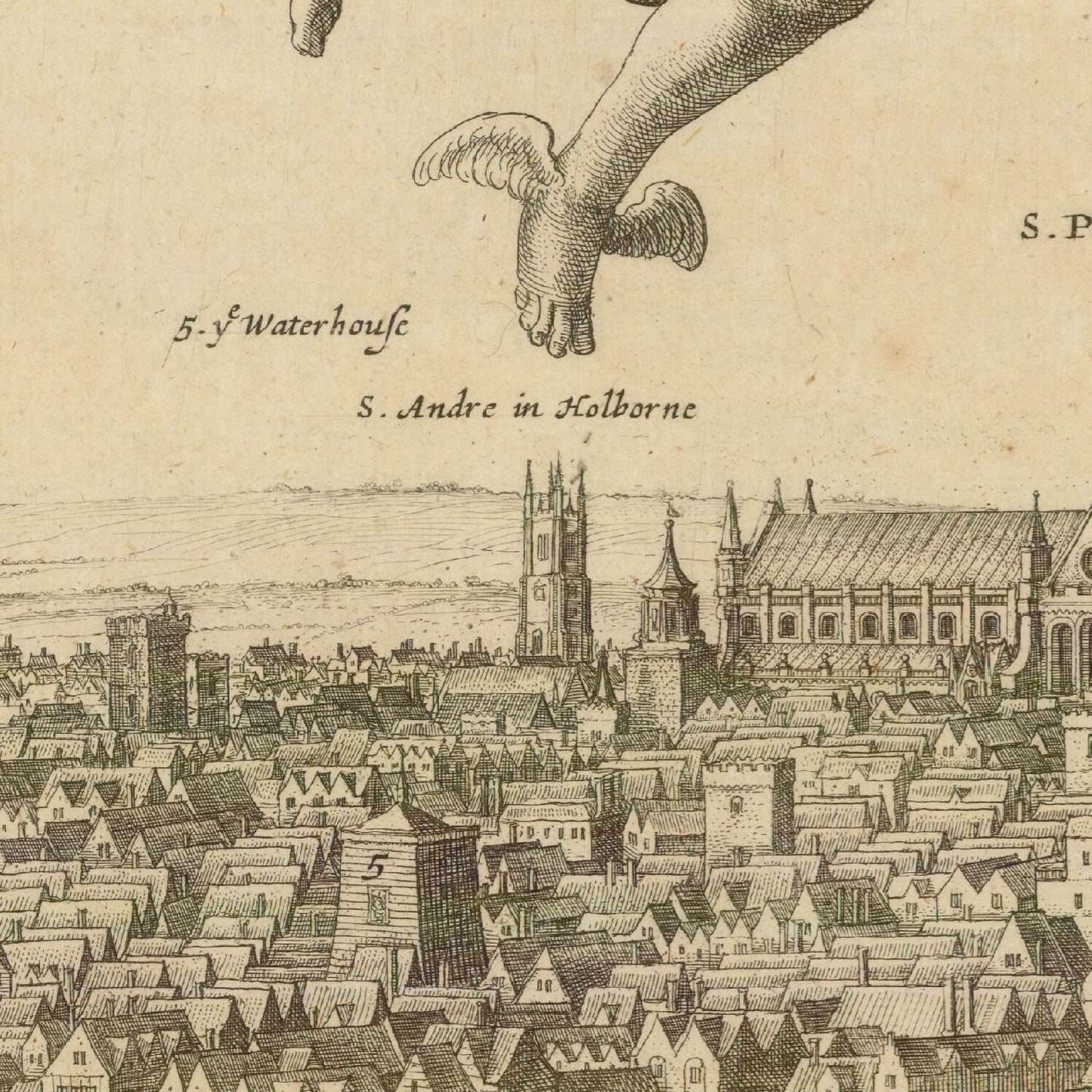 detail of the map from the centre