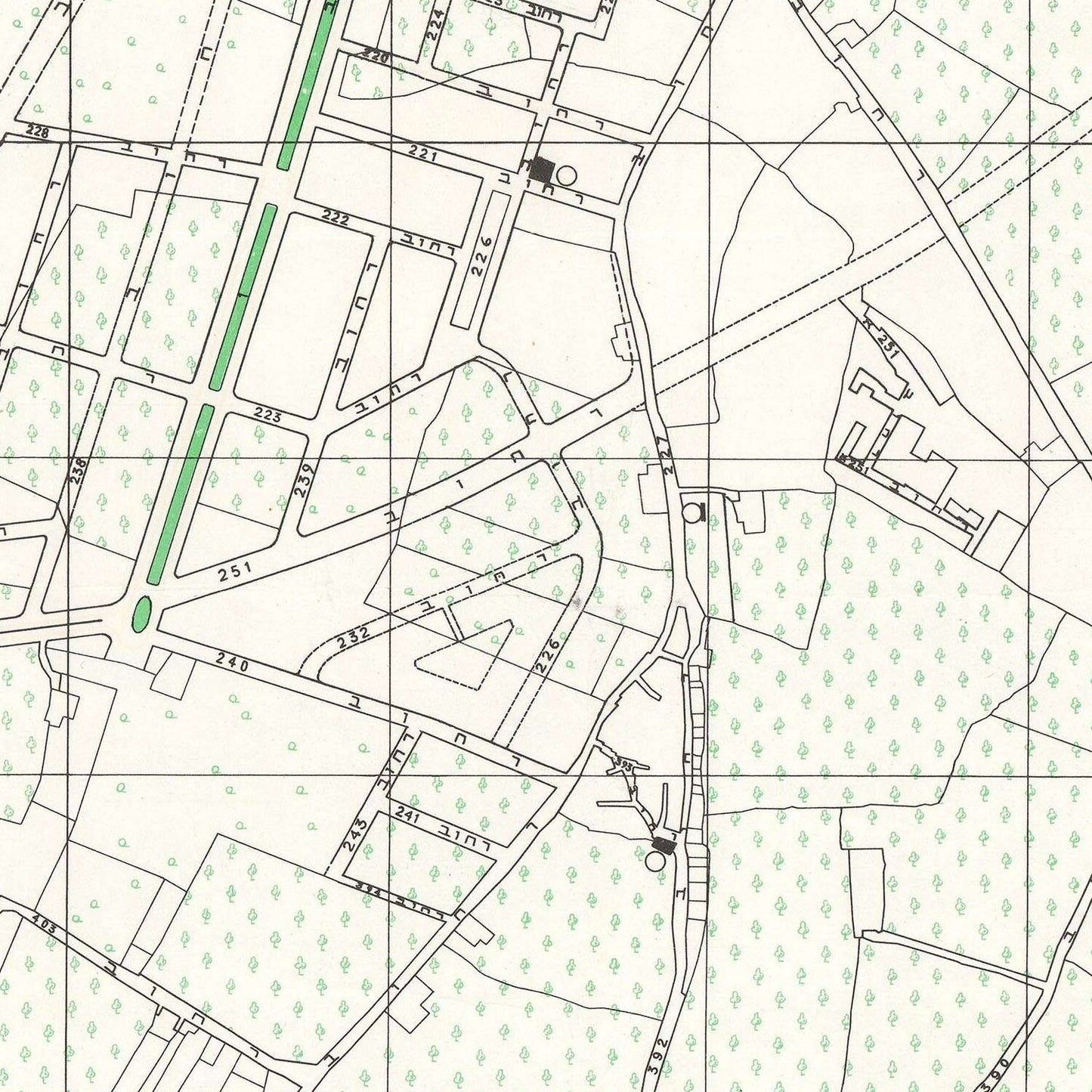 detail of the map from the centre