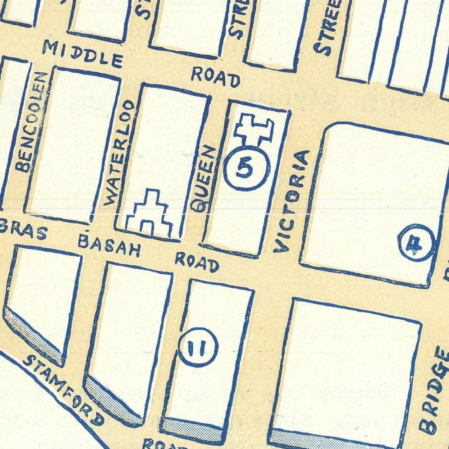 detail of the map from the centre
