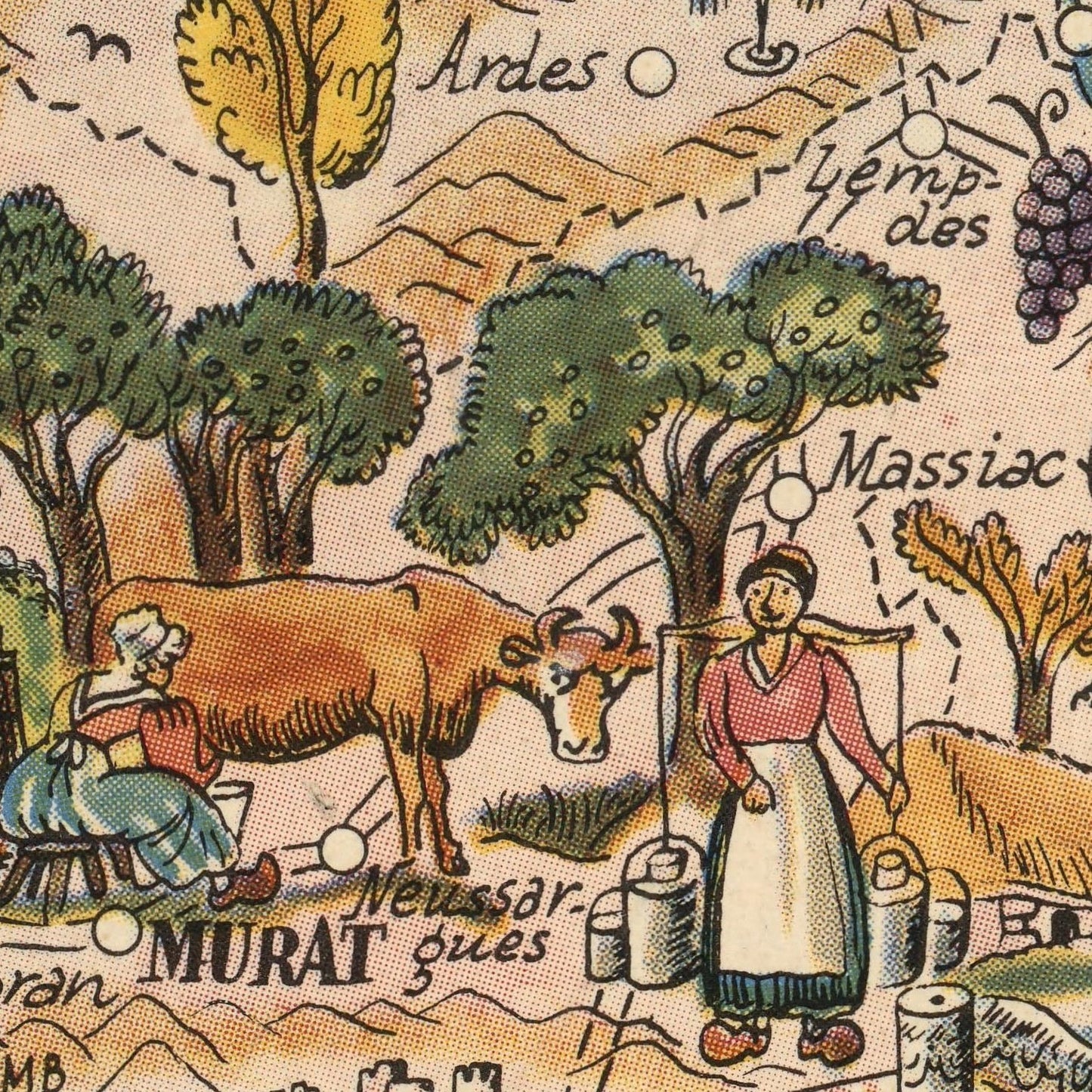 detail of the map from the centre