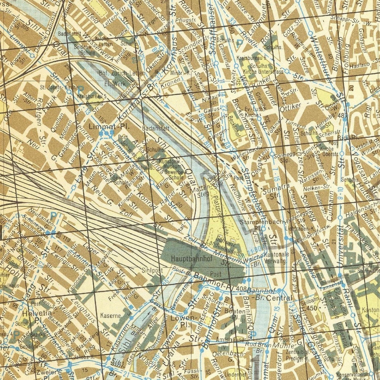 detail of the map from the centre