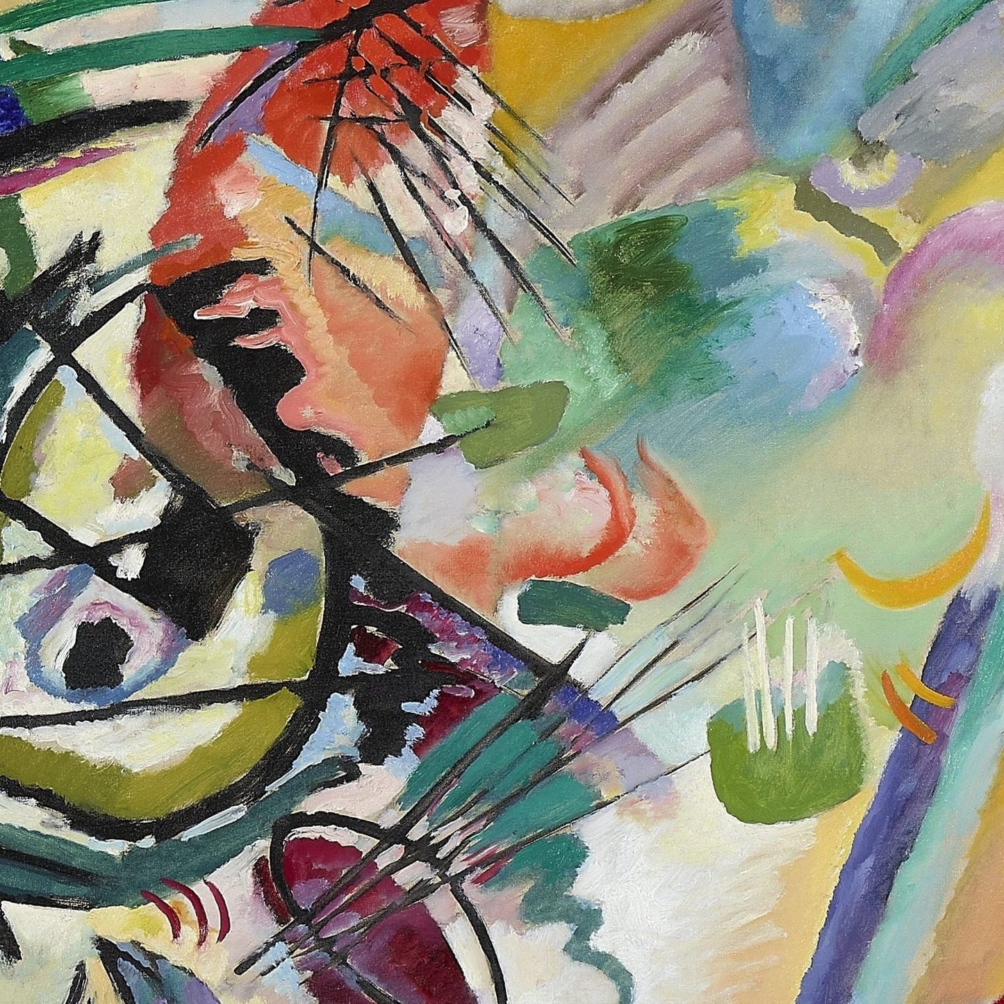 detail of the fine art reproduction from the centre