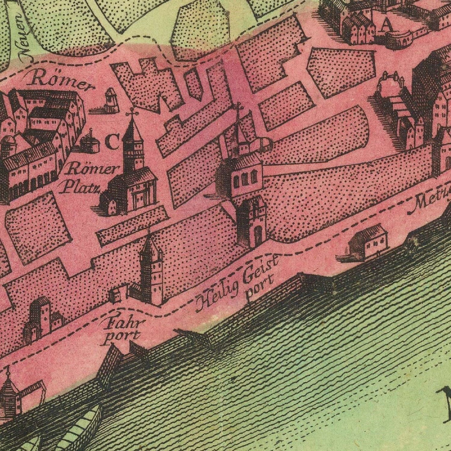 detail of the map from the centre