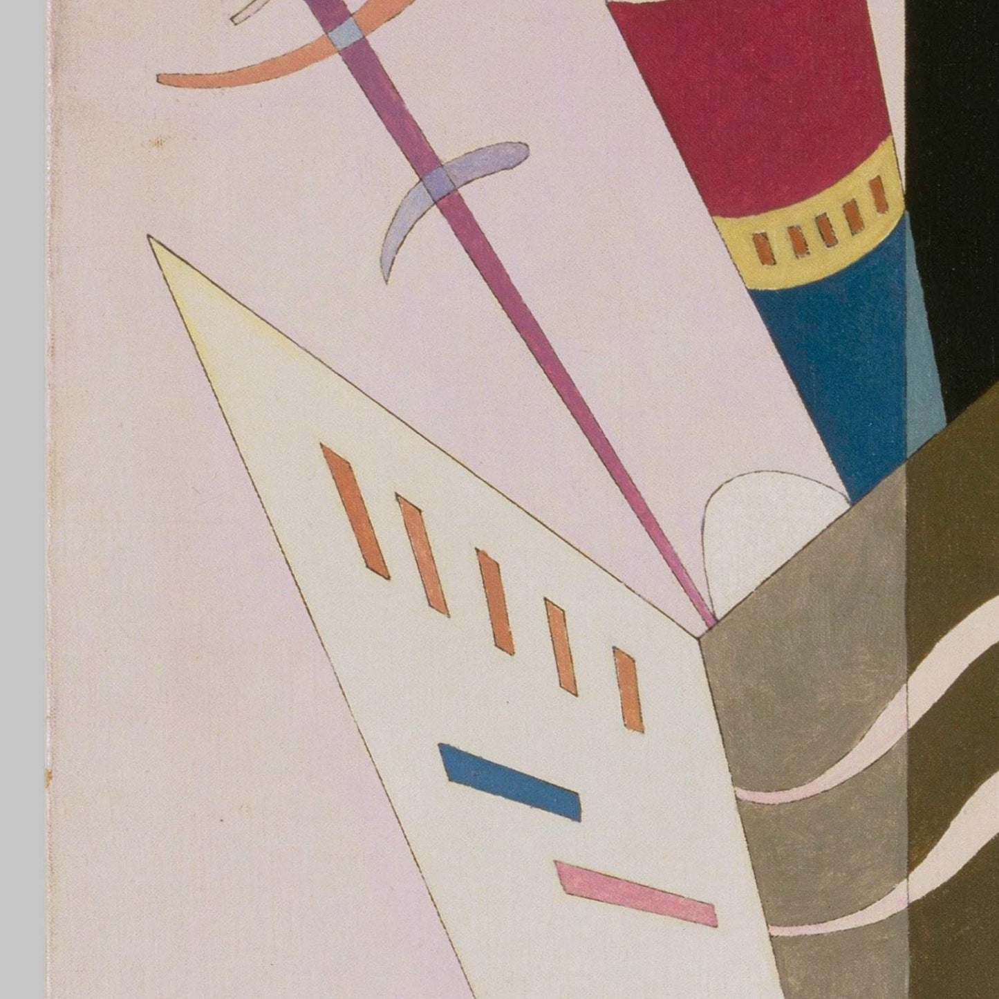detail of the fine art reproduction from the centre left
