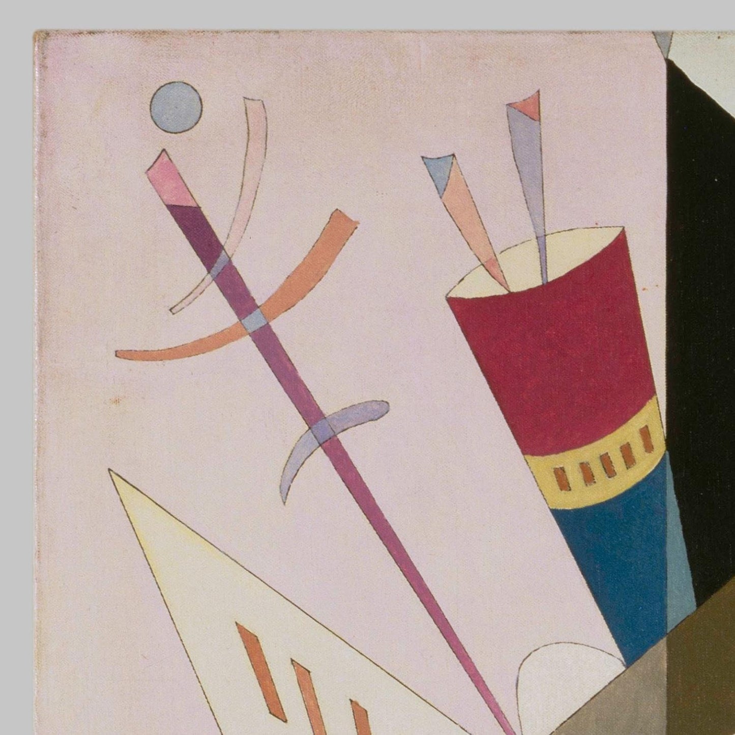 detail of the fine art reproduction from the top left corner