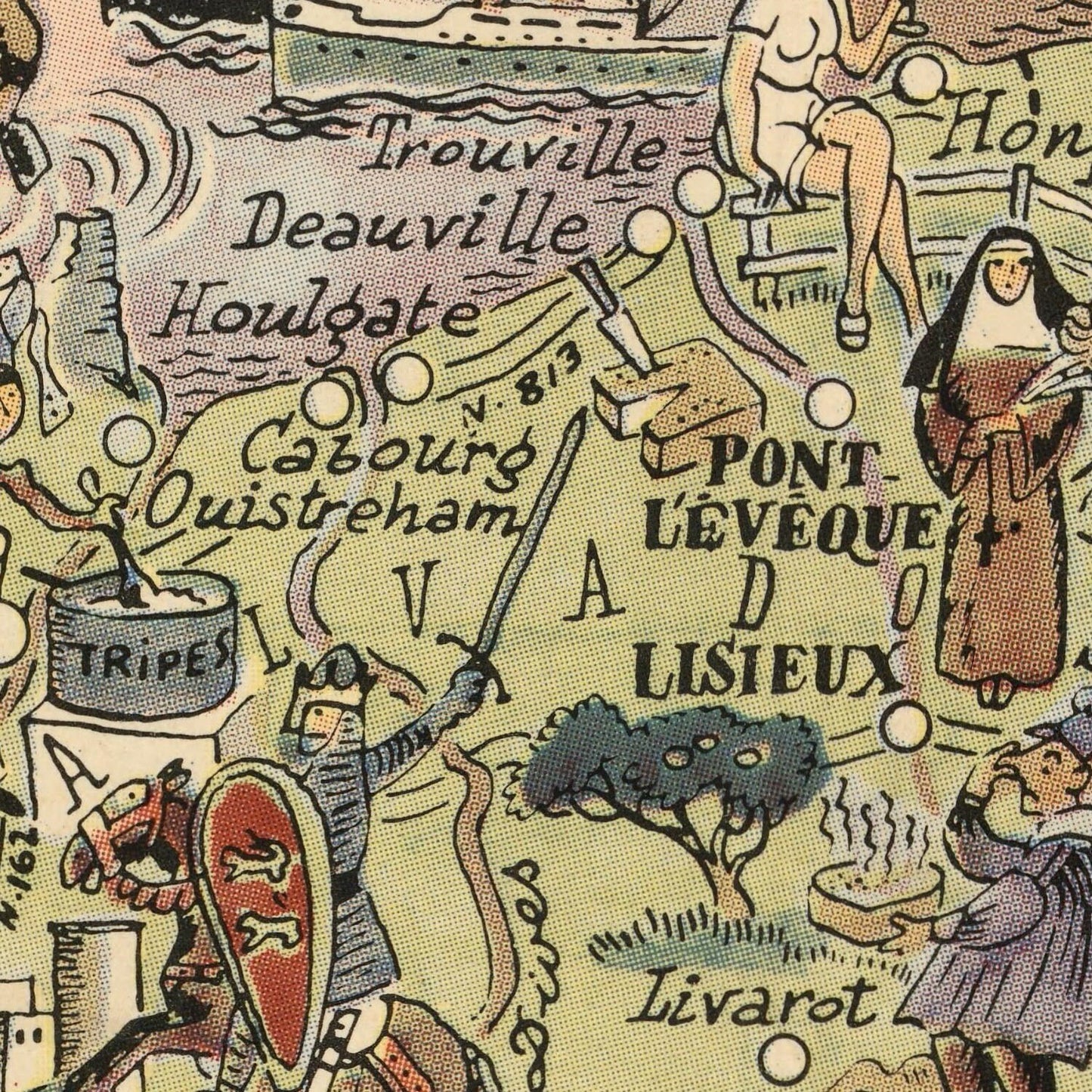 detail of the map from the centre