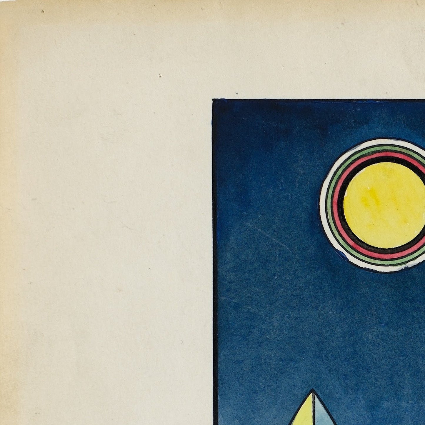 detail of the fine art reproduction from the top left corner