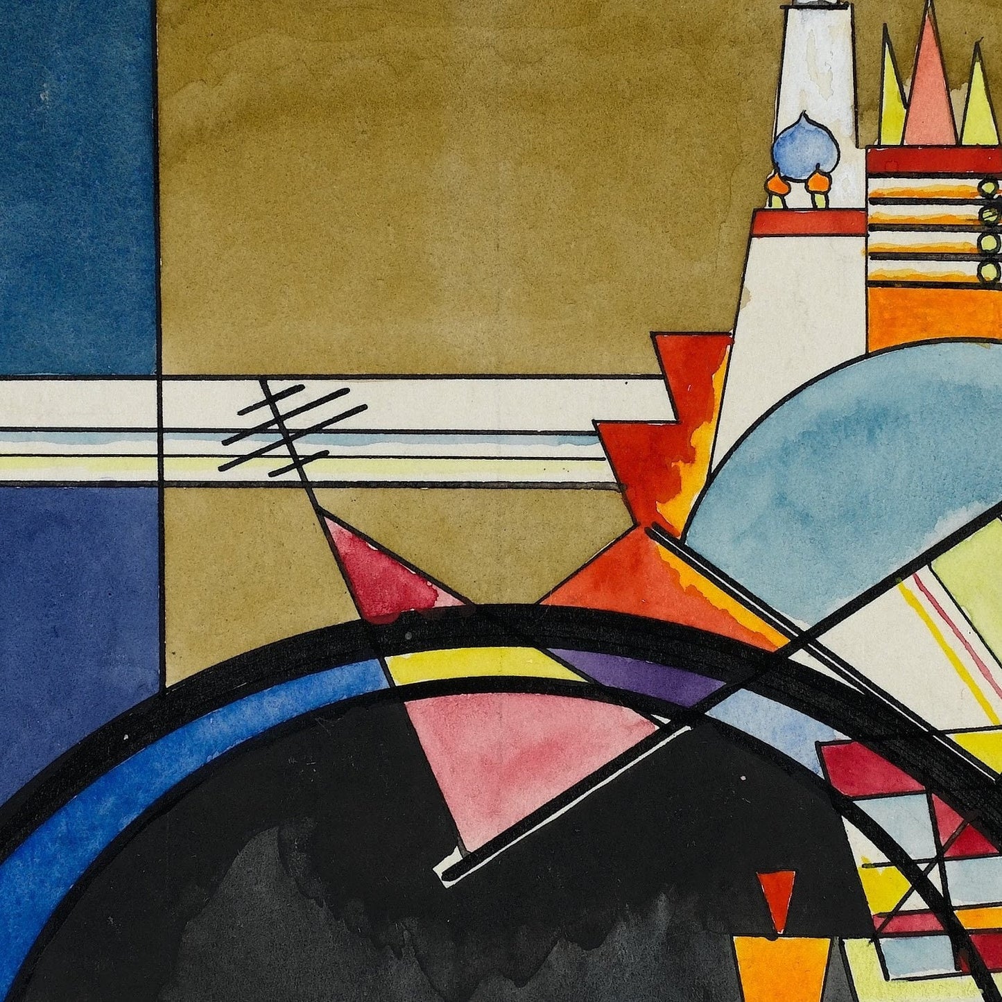 detail of the fine art reproduction from the centre