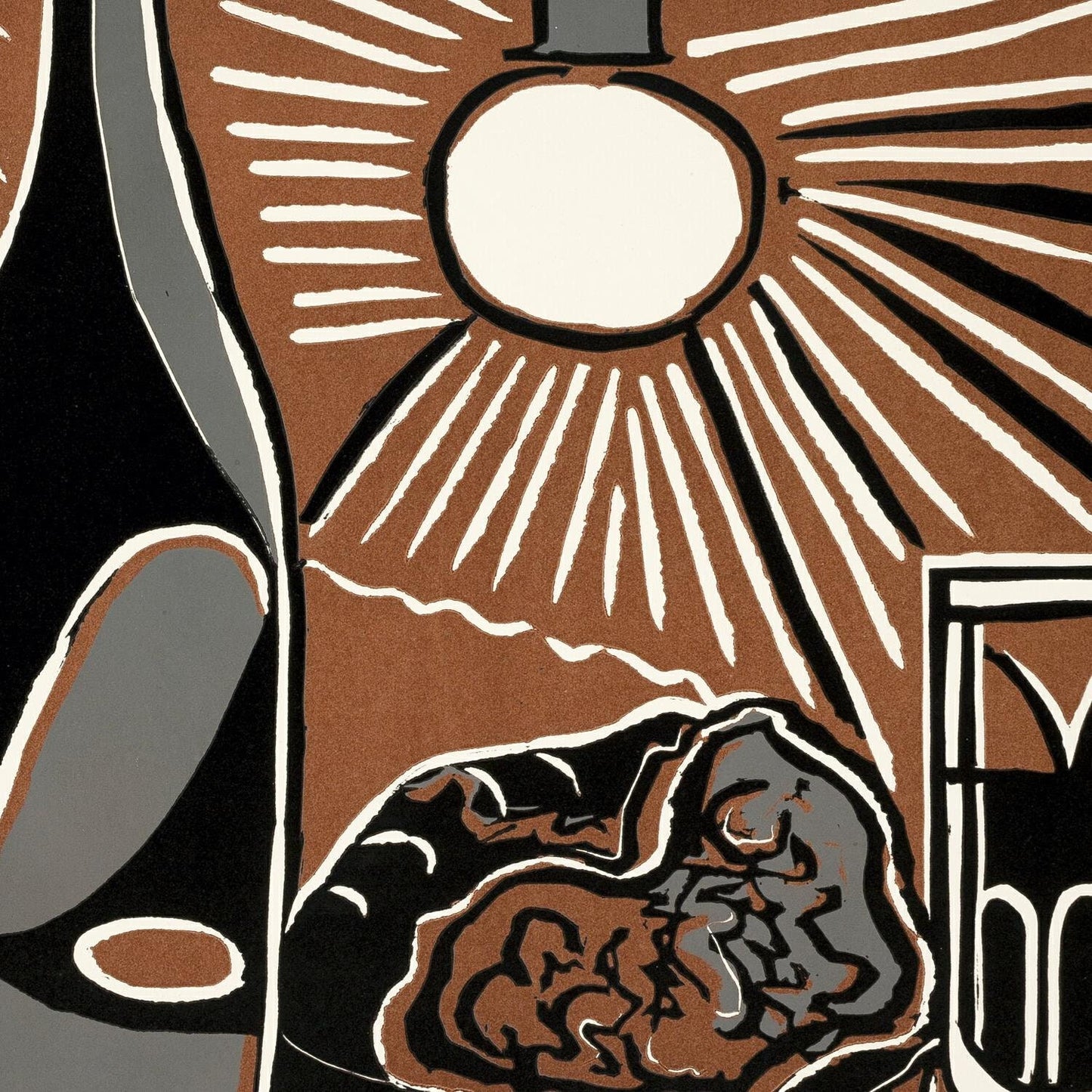 detail of the fine art reproduction from the centre