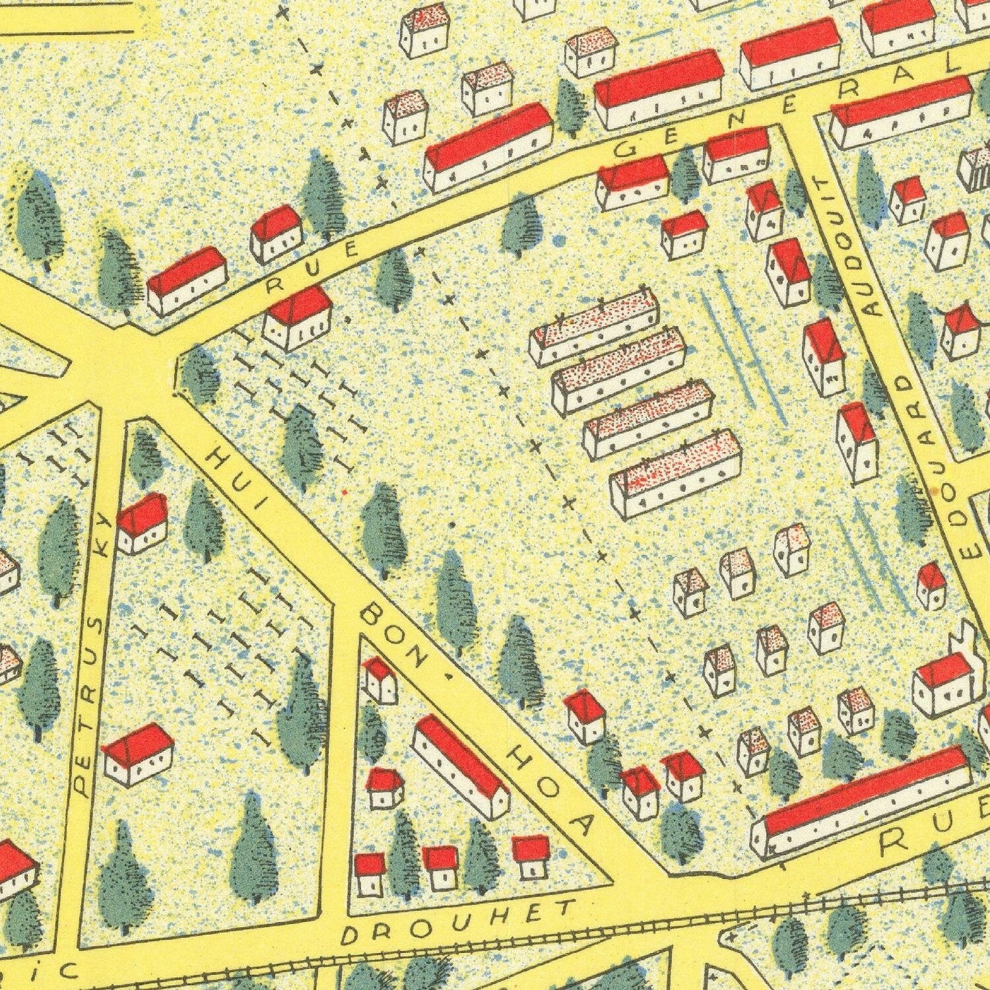 detail of the map from the centre