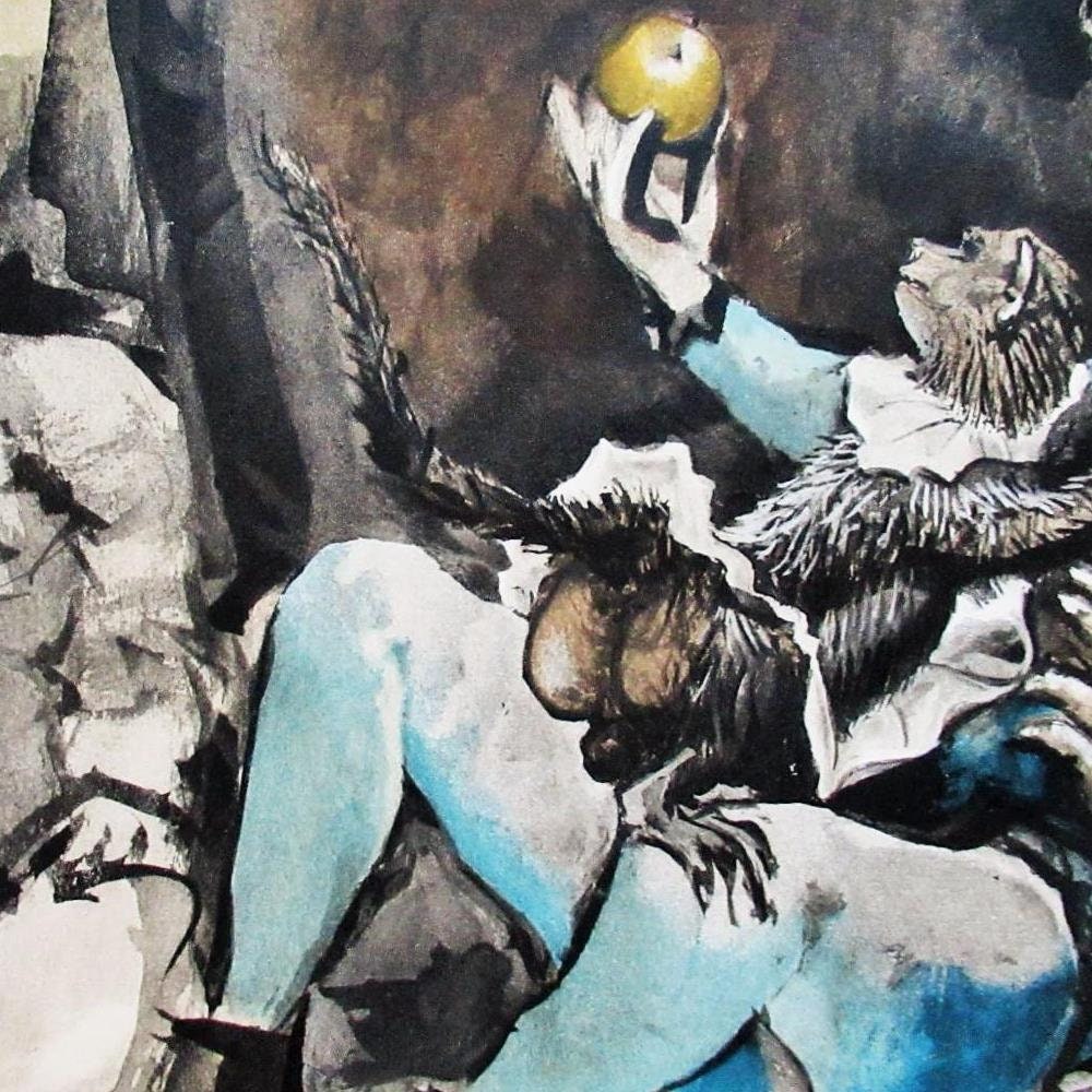 detail of the fine art reproduction from the centre