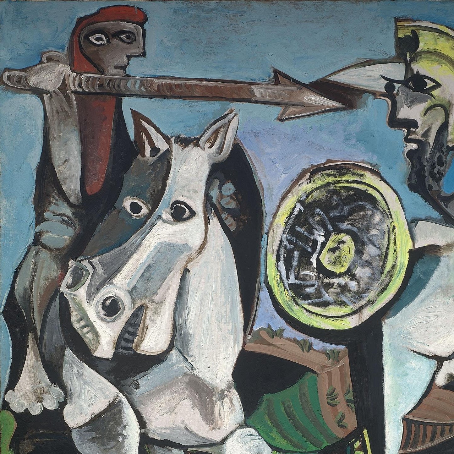 detail of the fine art reproduction from the top left corner
