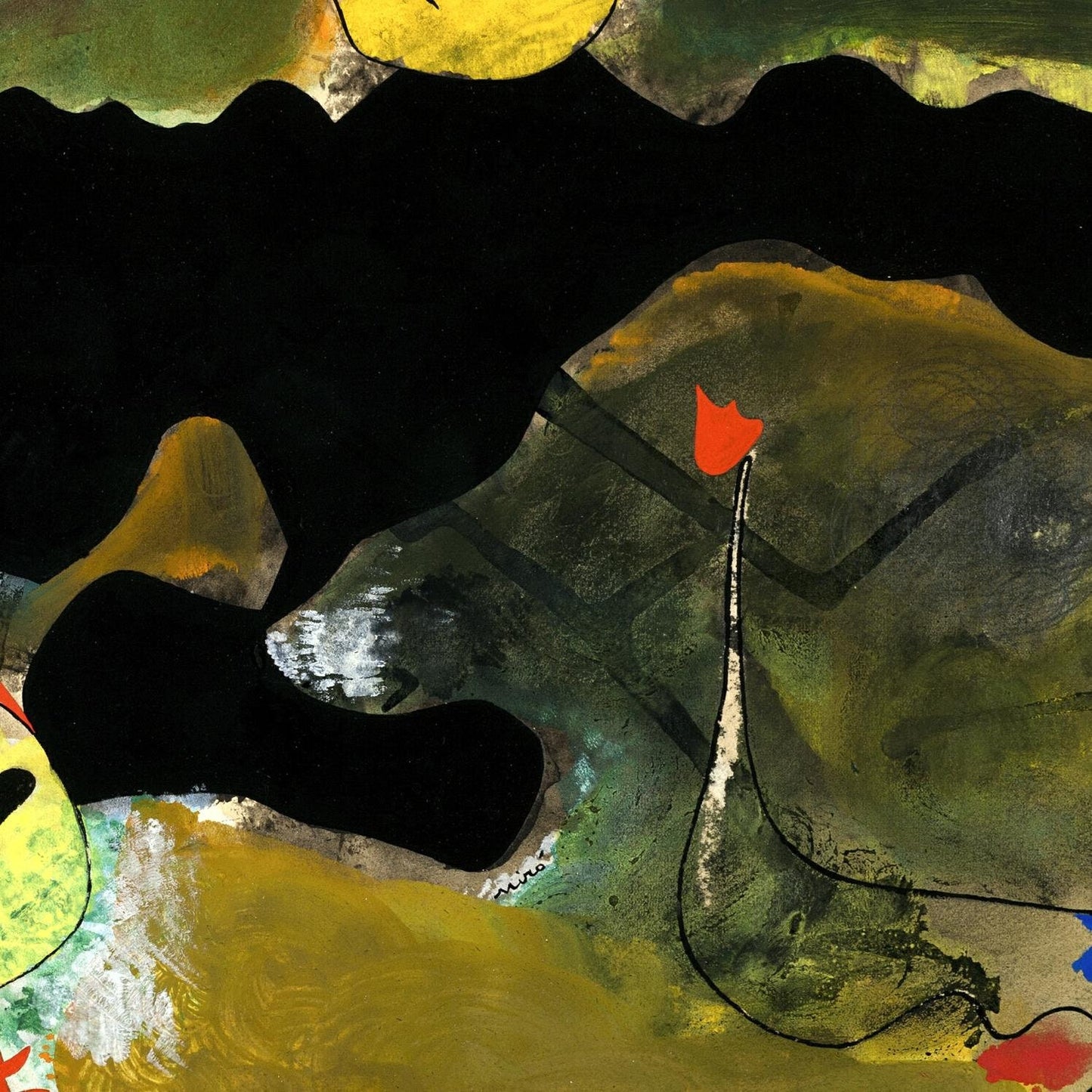 detail of the fine art reproduction from the centre